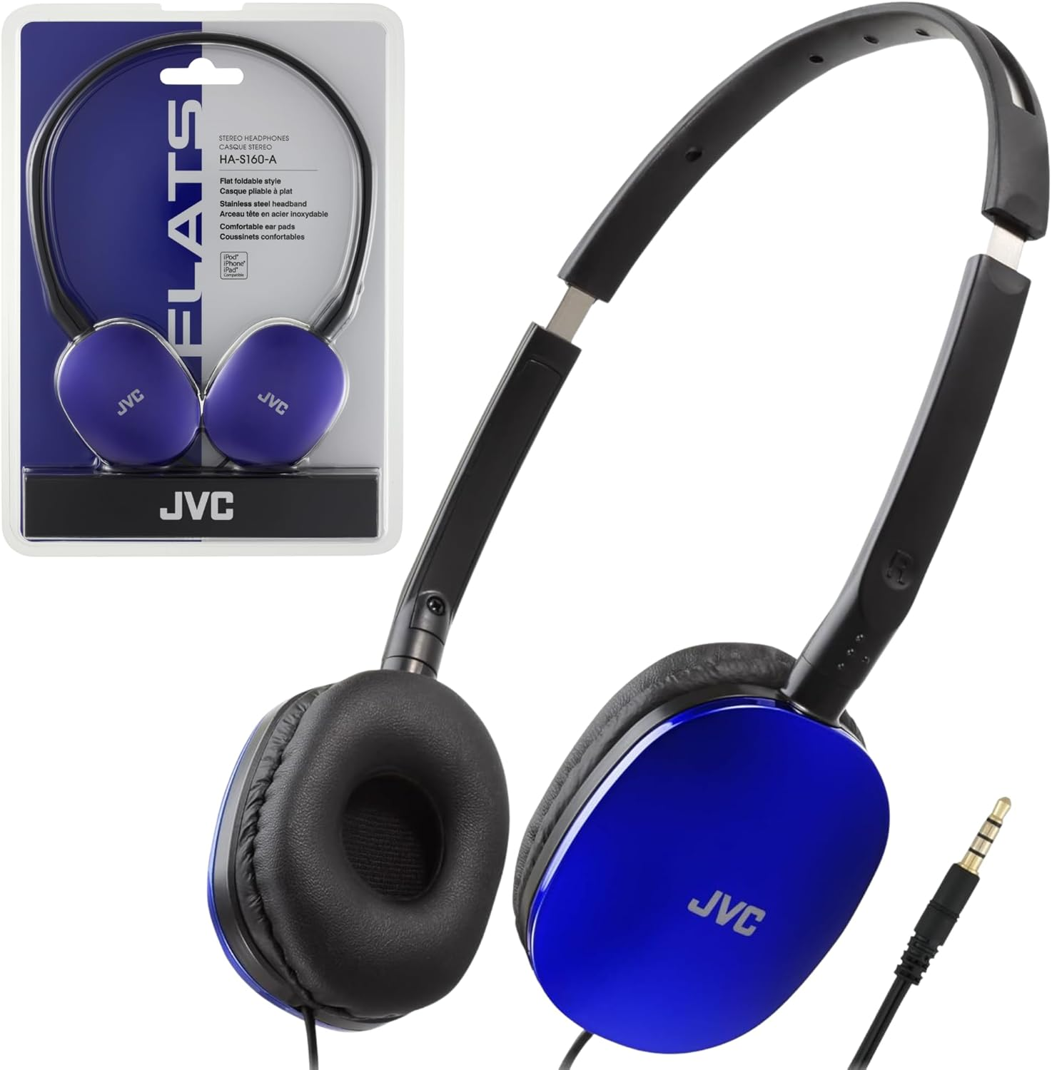 JVC HAS160V Flat Headphones (Violet)