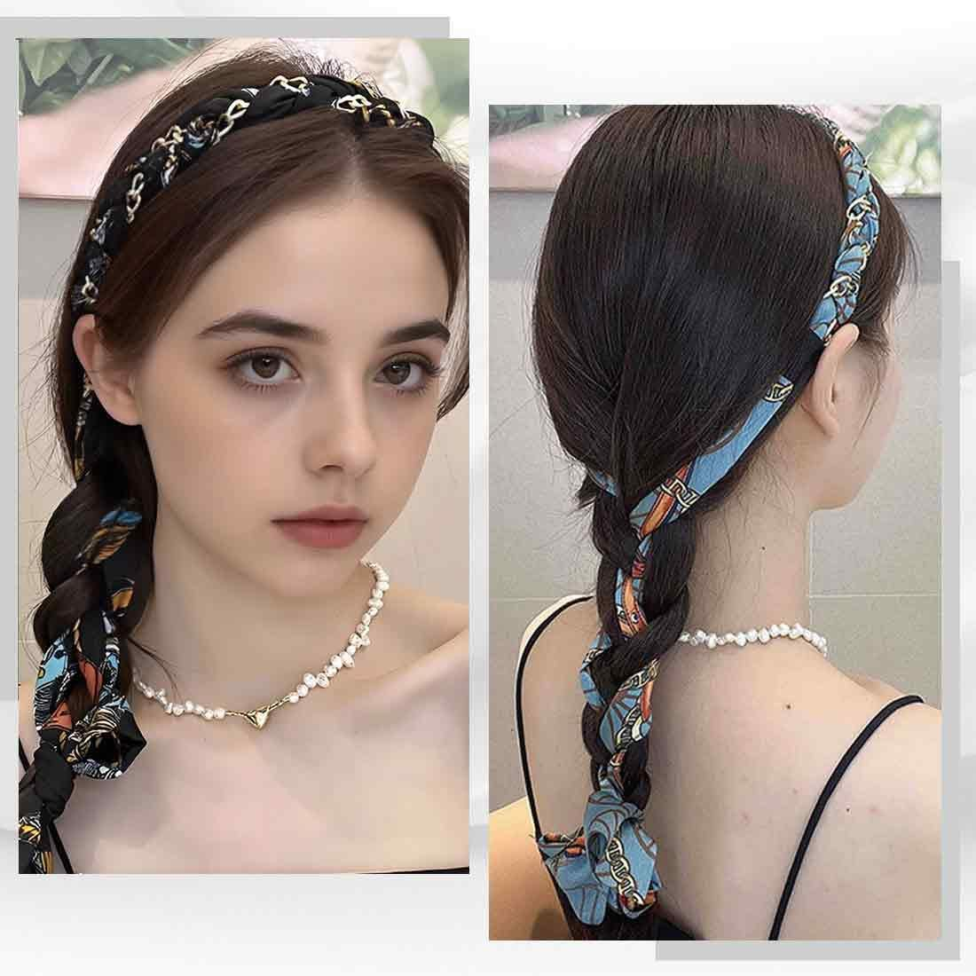 Pack of 3 Wide Headband Women'S Bow Hair Band Rockabilly Headband Vintage Hair Accessories Headwear for Girls Women image number 1