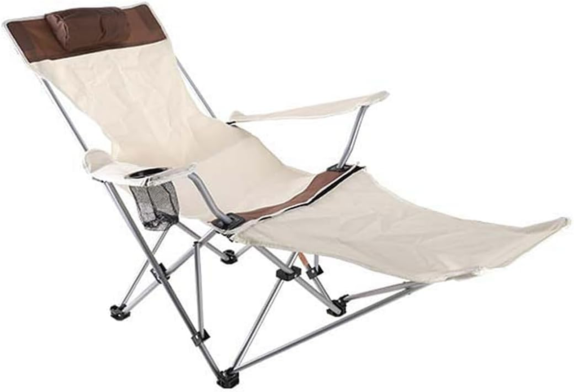 AIMALL Folding Camping Chair with Detachable Footrest, Portable and Lightweight Outdoor Recliner Chair for Beach, Fishing, and Camping with 21.6"X21.6"X27.5" Dimensions image number 6