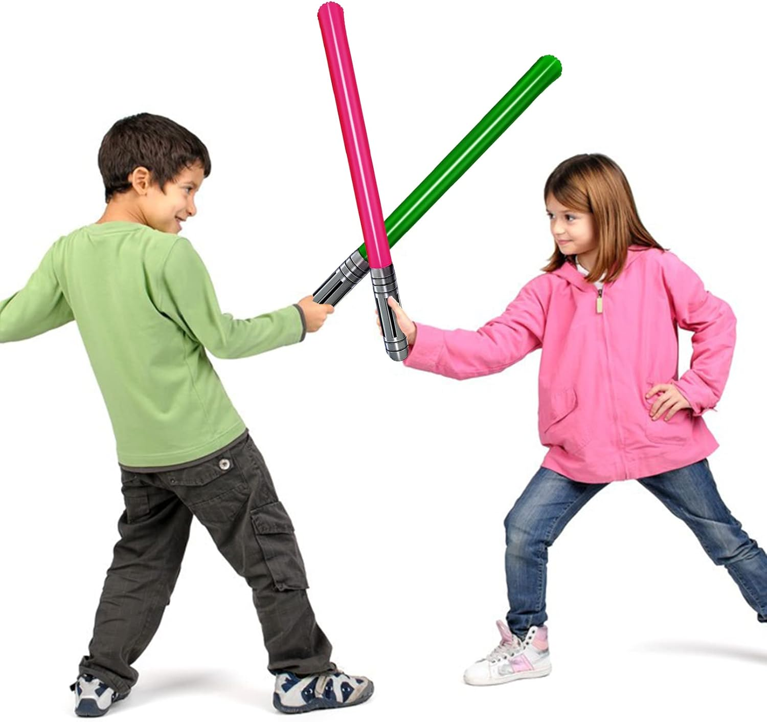 13 Pieces Inflatable Light Saber Sword Toys,13 Pieces Inflatable Light Saber Sword Toys,Inflatable Lightsaber Swords for Star Wars Themed Party,Inflatable Sword Toys Party Bags Stocking Stuffers for Cosplay Party Favors(6 Colors) image number 3