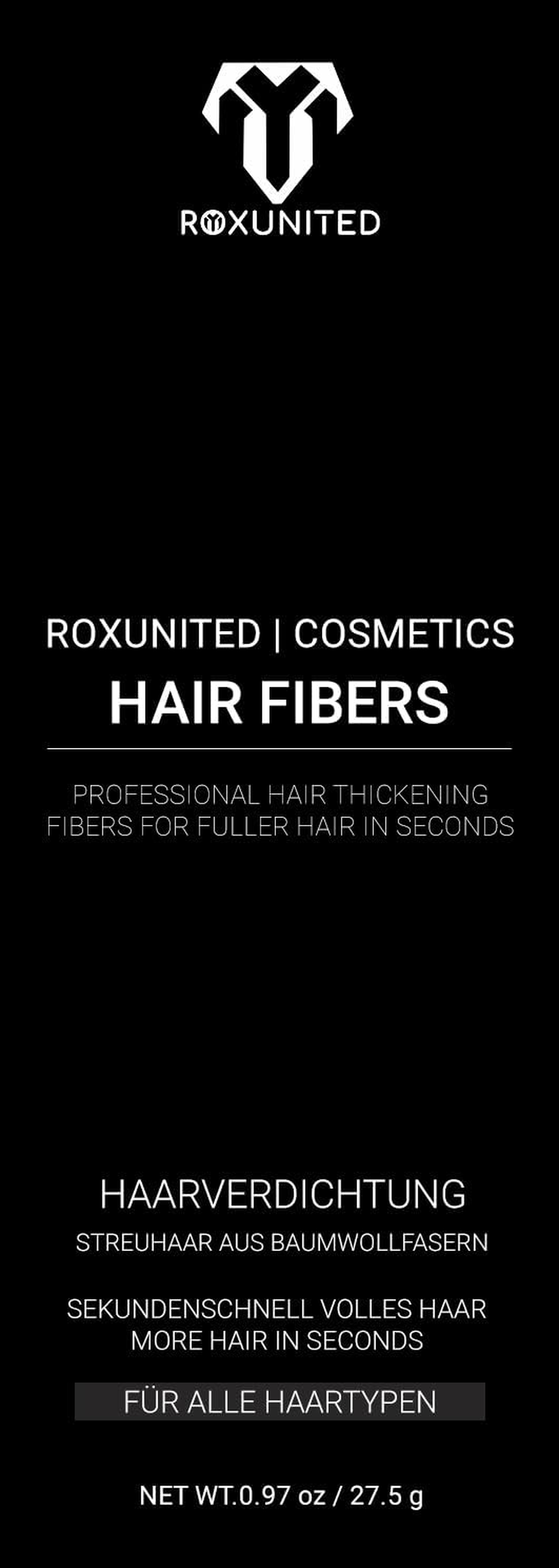 ROXUNITED Cosmetics Scatter Hair Powder Hair Thickening Hair Filler Men & Women Volume Attachment Pump Spray Attachment (27.5 G Dark Brown) - Dark Brown image number 6