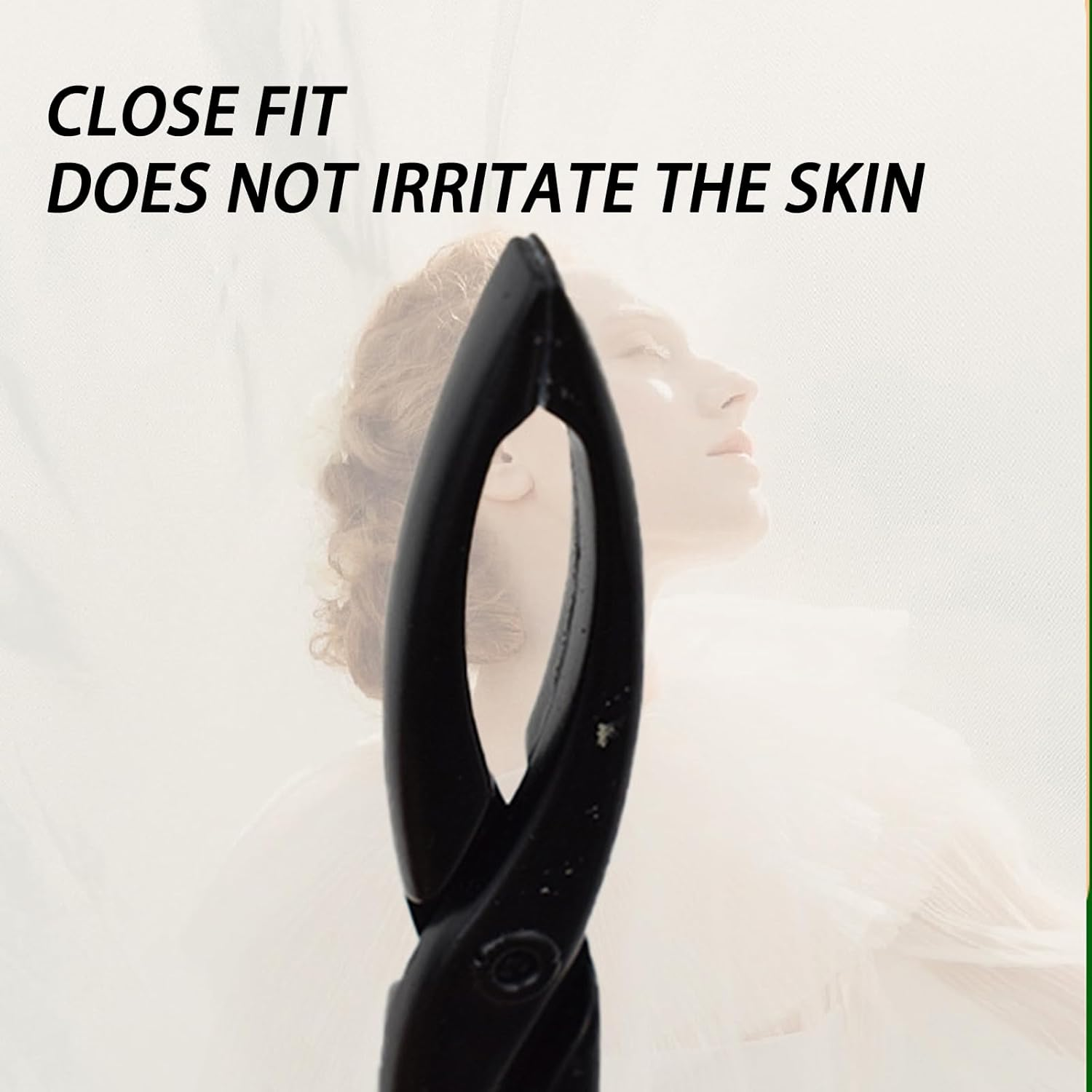 Tweezers Scissor Handle with Straight Tip for Eyebrow Shaping and Facial Hair Removal Eyebrow Tweezers for Precise Plucking Silver and Black image number 2