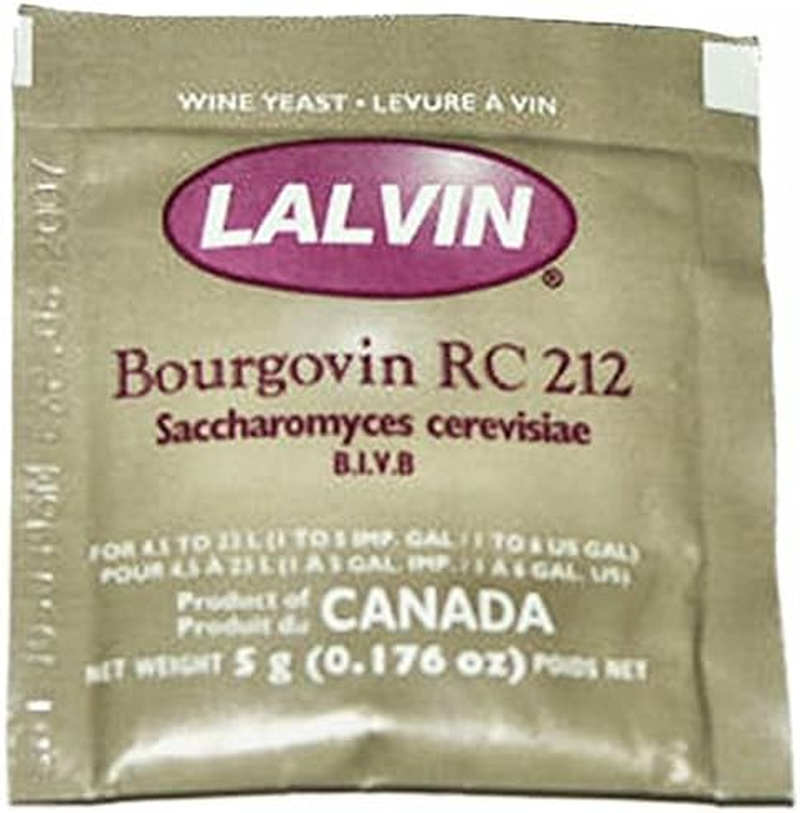 2X Lalvin RC 212 Yeast Red Wine 5G Homebrew Wine Making 4.5L-23L Pinot Noir