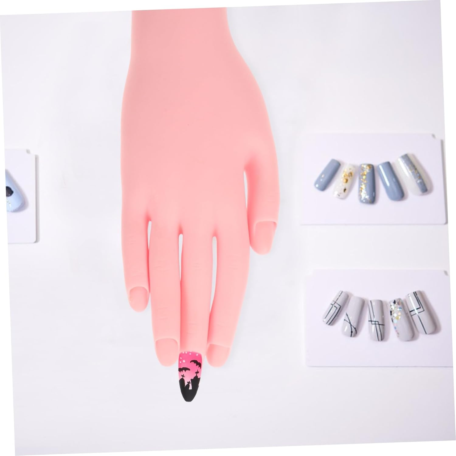 OSOLADY Mannequin Hand for Nail Practice Bendable Fake Hand Model for Manicure Training Realistic for Beginners Portable Nail Art Display for Salon Use image number 3