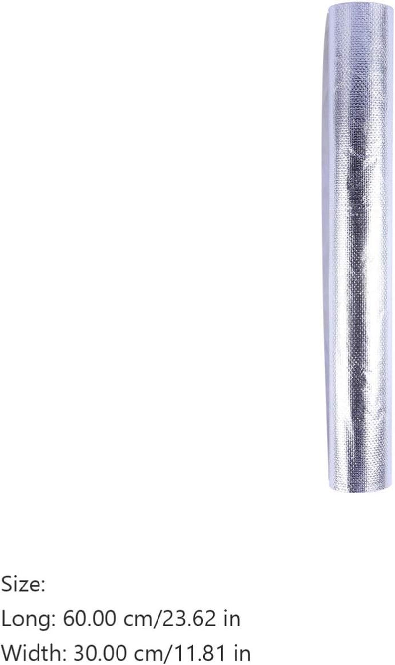 Mobestech Adhesive Backed Aluminum Foil Tape Insulation Material Heat Cover Mat Electrical Tape Thermal Barrier Silver image number 1