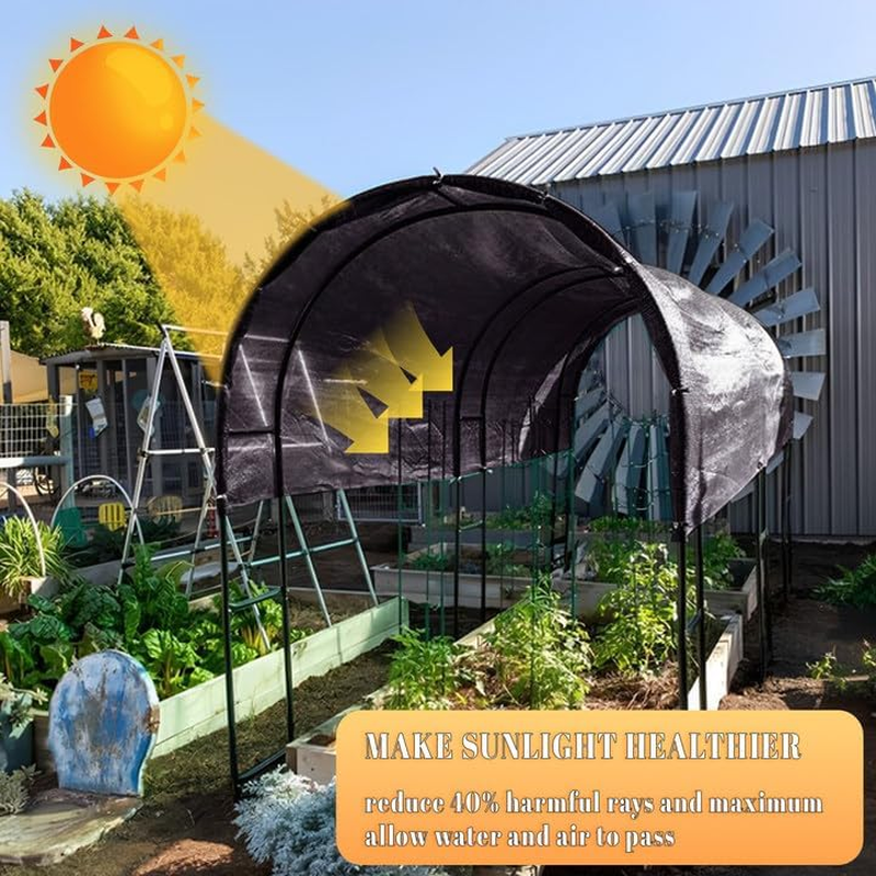 Cool Area 40% 10X12Ft Sunblock Shade Cloth Cover Mesh UV Resistant Net for Garden Flower Plant Greenhouse, Black image number 6