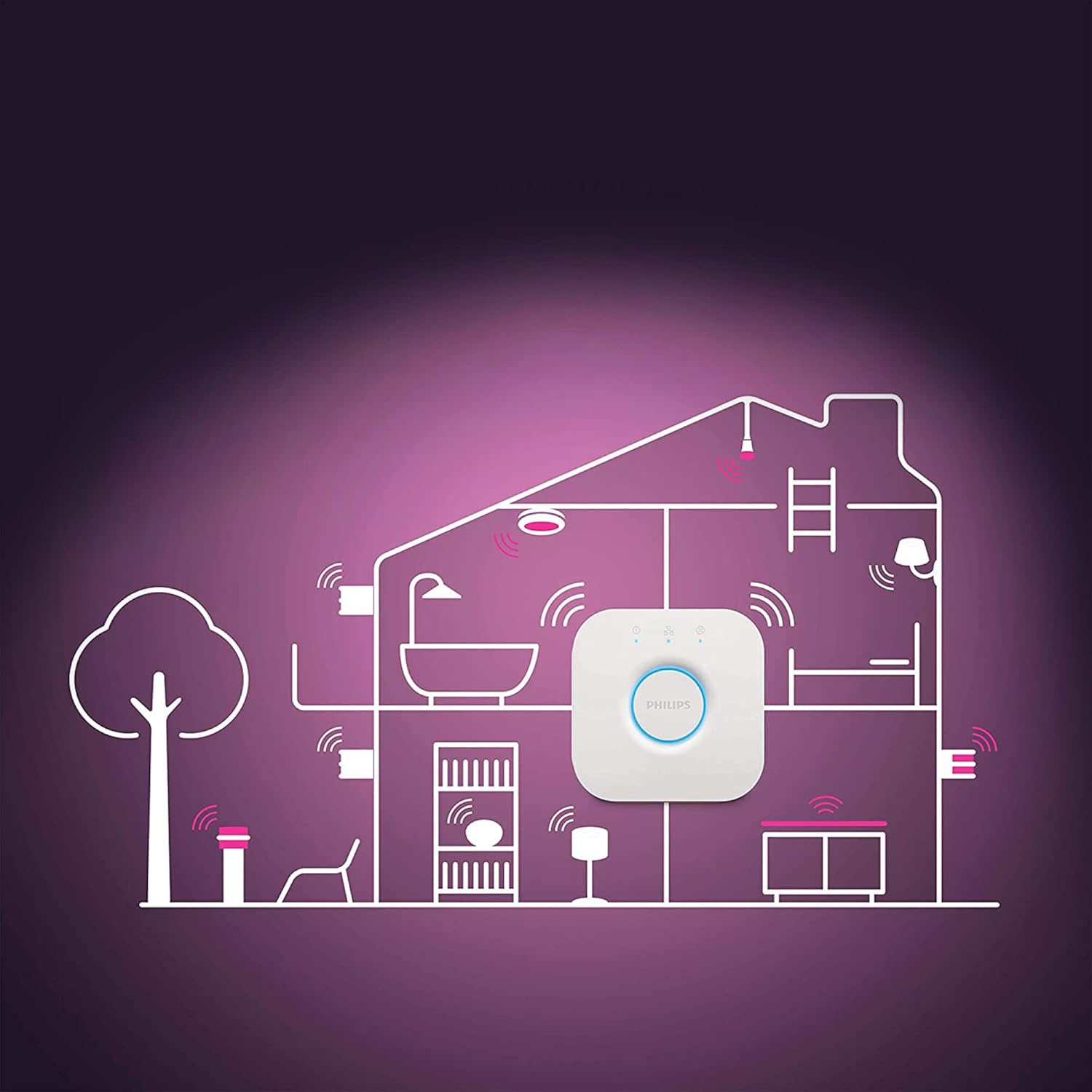 Philips Hue Gradient Signe White & Colour Ambiance [Oak Finish] Smart Table Light LED with Bluetooth. for Bedroom, Livingroom. Compatible with Alexa, Google Assistant and Apple Homekit. image number 3