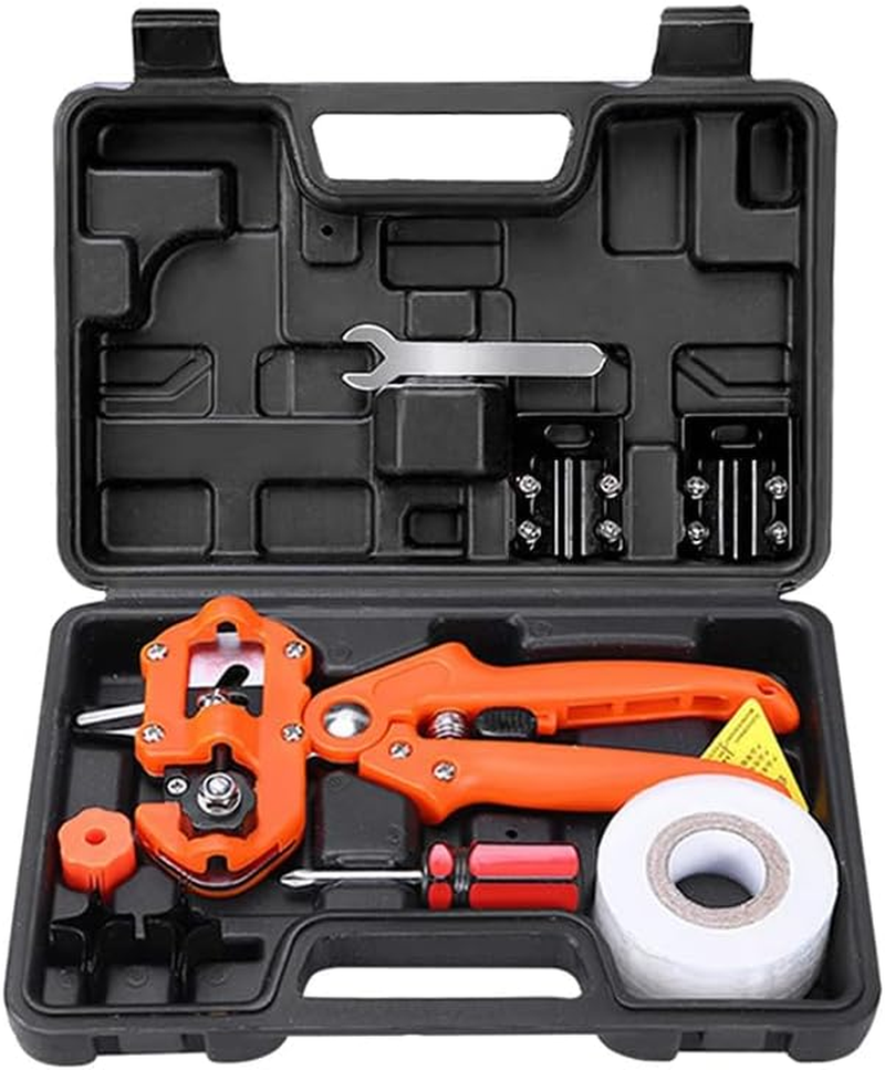 Garden Grafting Pruning Pruner Tool Kit, Garden Fruit Tree Professional Pruning Shears, with 3 Replaceable Blades/Grafting Scissor Shear, for Plant Branch Twig Vine, Fruit Trees, Bonsai image number 4