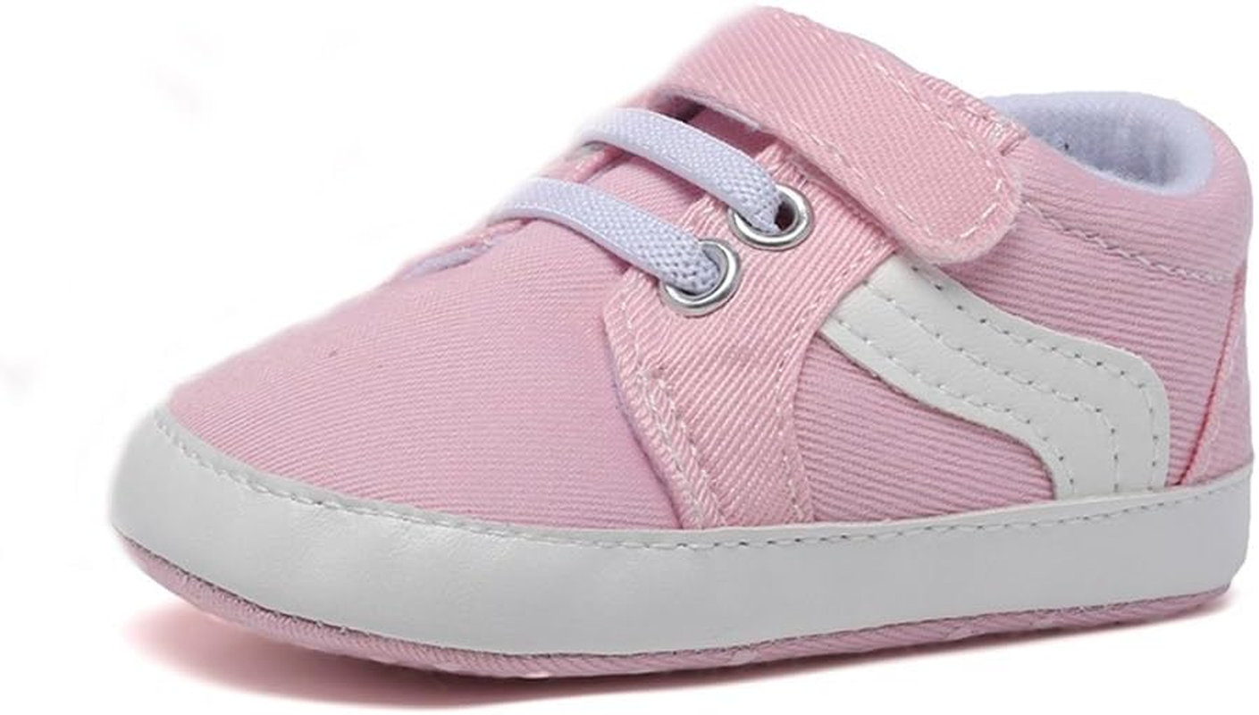 Baby Boys and Girls Celebrity High Top Sports Shoes Soft anti Slip Soles Newborn First Walker Canvas Fashionable Denim Shoes