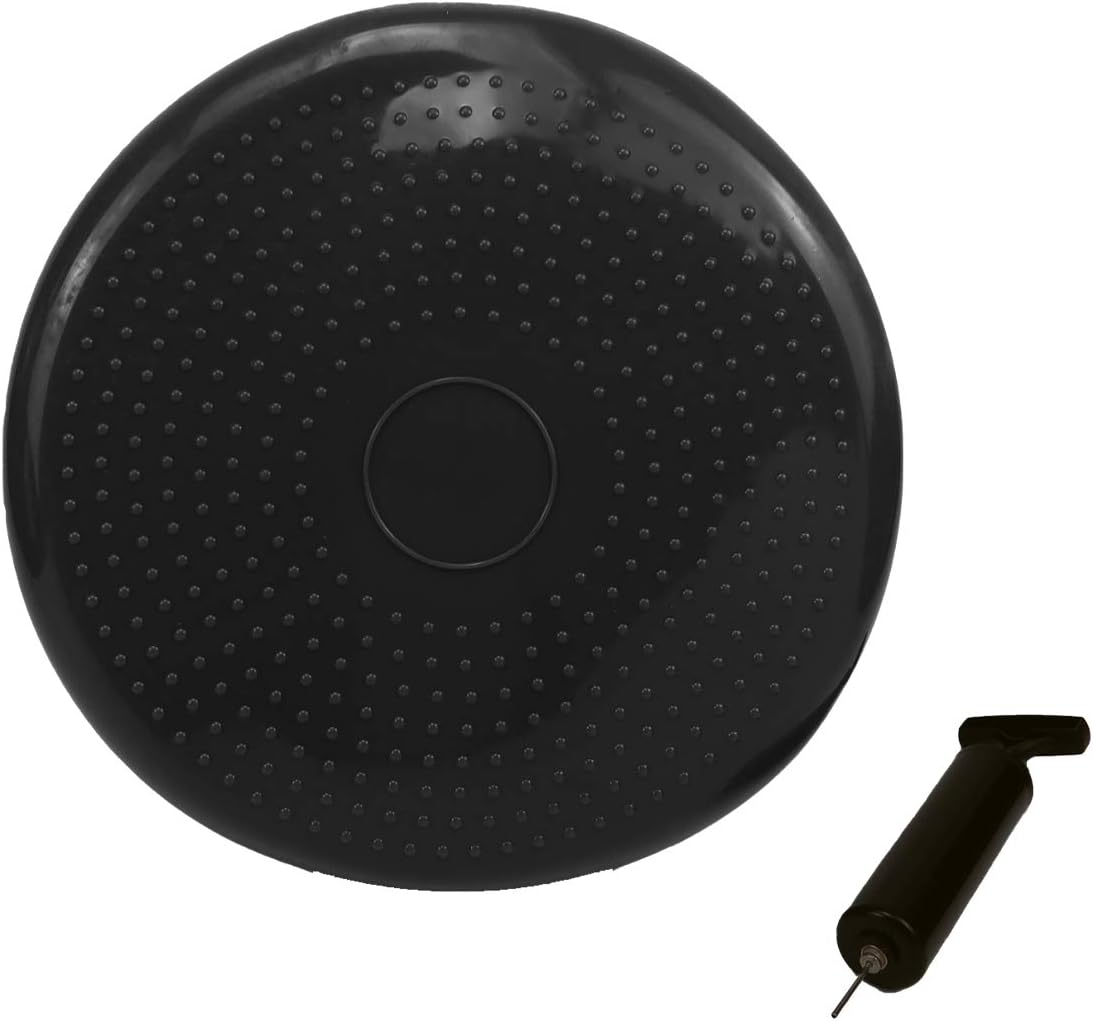 Powertrain Yoga Stability Disc Home Gym Pilate Balance Trainer Wobble Pad Cushion Black image number 2