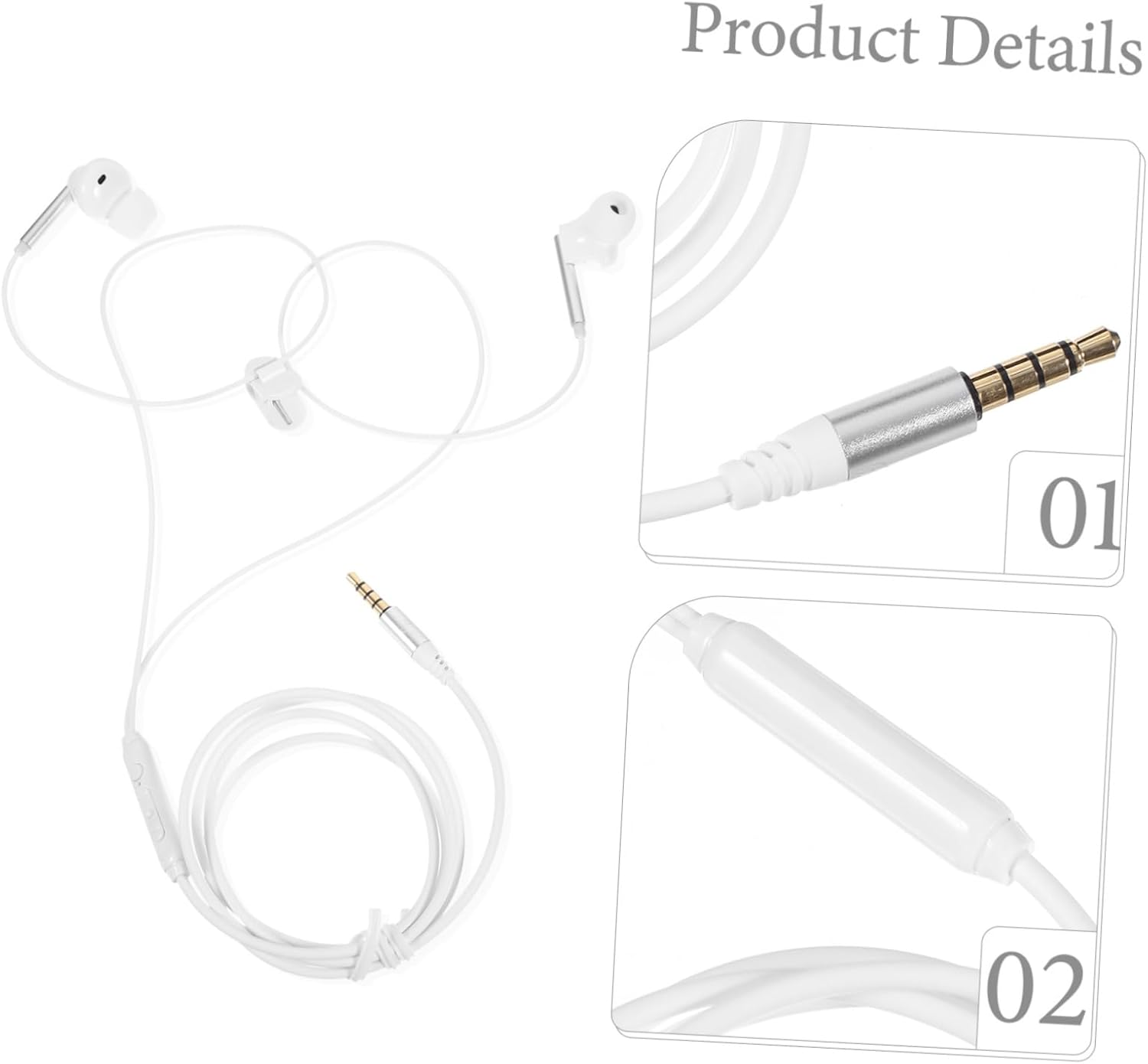 SHOWERORO Wired Sports Earbuds with High Definition Microphone Comfortable Secure Fit Running Headphones for Adults Compatible with Phones Tablets and Computers Design For image number 5