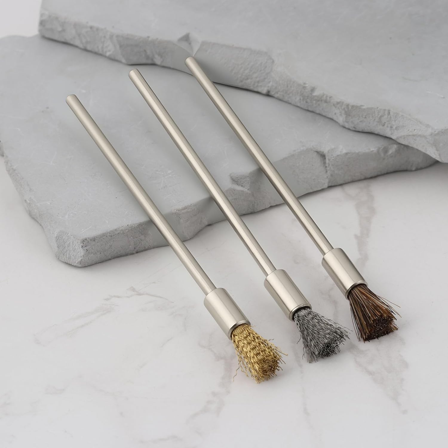Create Idea 9Pcs 10Cm Steel Wire Brush Copper Wire Brush Wire Brush for Cleaning Deburring Grinding image number 2