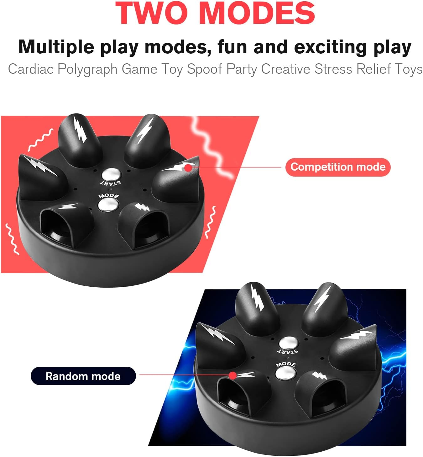 OSDUE Electric Shock Roulette Game, Electric Shock Game, Novelty Game, Fun Polygraph, Tricky Electric Shock Roulette Shooting Desktop Decompression Creative Truth or Dare, Fit for Home Bar Party Toys image number 6