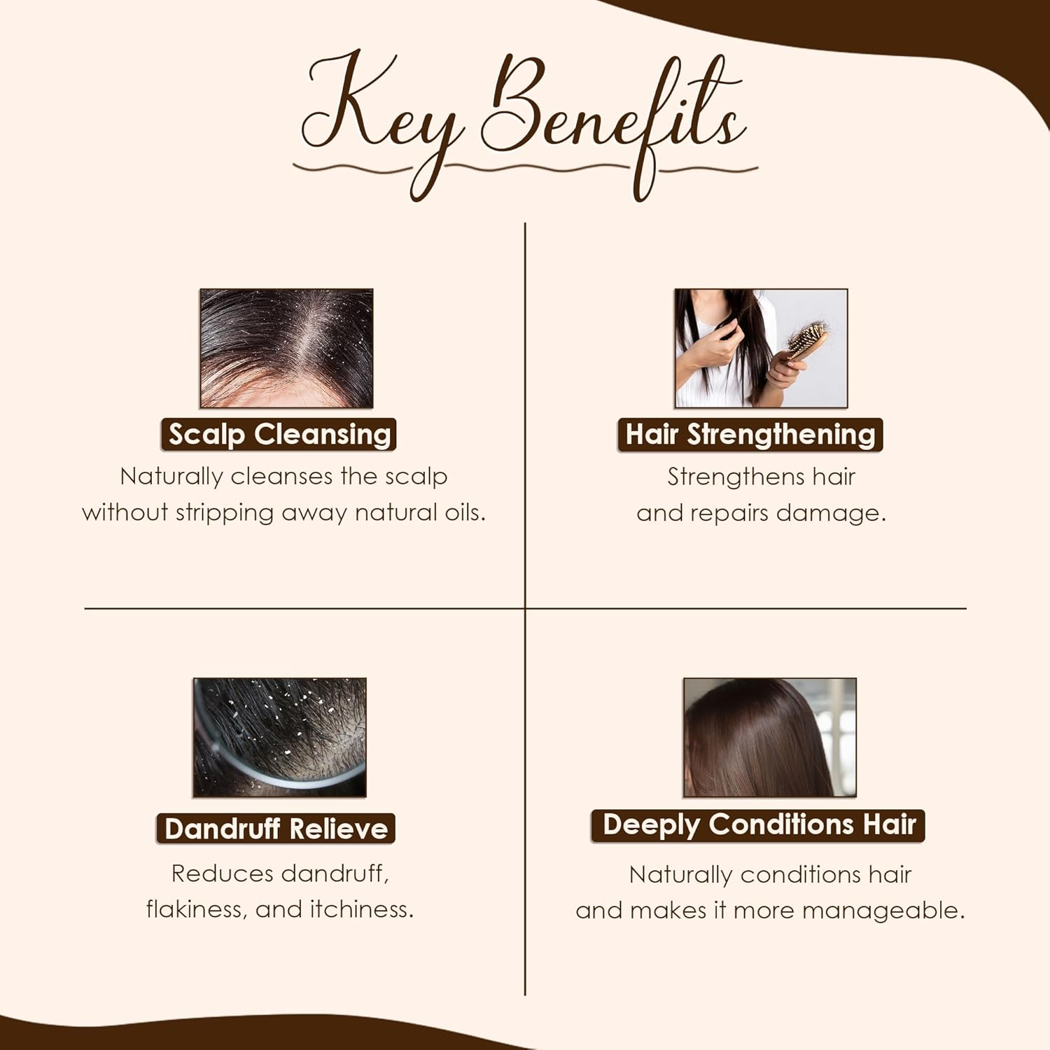 Mi Nature Dark Brown Henna Powder | Enriched With, Brahmi, Haritaki, Amla, Neem, Skikakai | Natural Dark Brown Hair Color |From Rajasthan| 227Gram (1/2Lb)(8Oz) | No Artificial Preservatives|