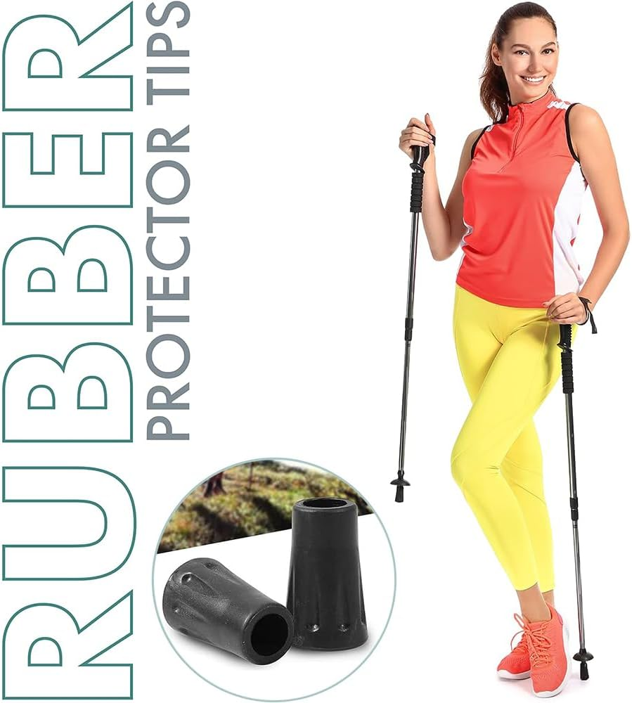 3 Different Sizes of Rubber Poles Walking Poles Rubber Tips Trekking Pole Tips,Replacement Feet Rubber Ends Caps Walking Stick Tips Hiking Pole Tips Replacement Cover Anti-Slip Wear-Resistant.(12Pcs) image number 5