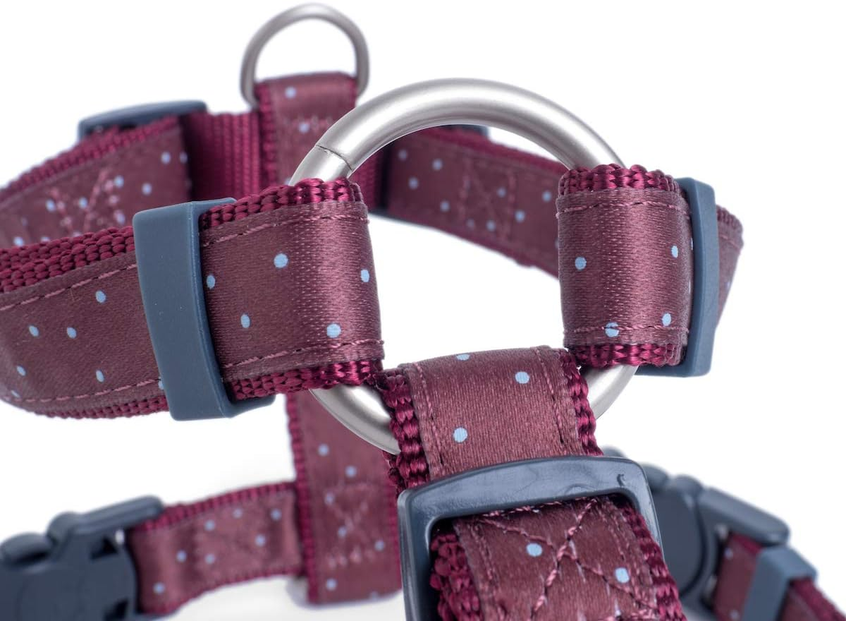 Petface Petface Ditsy Spot Dog Harness, Ox Blood, Large, L image number 4