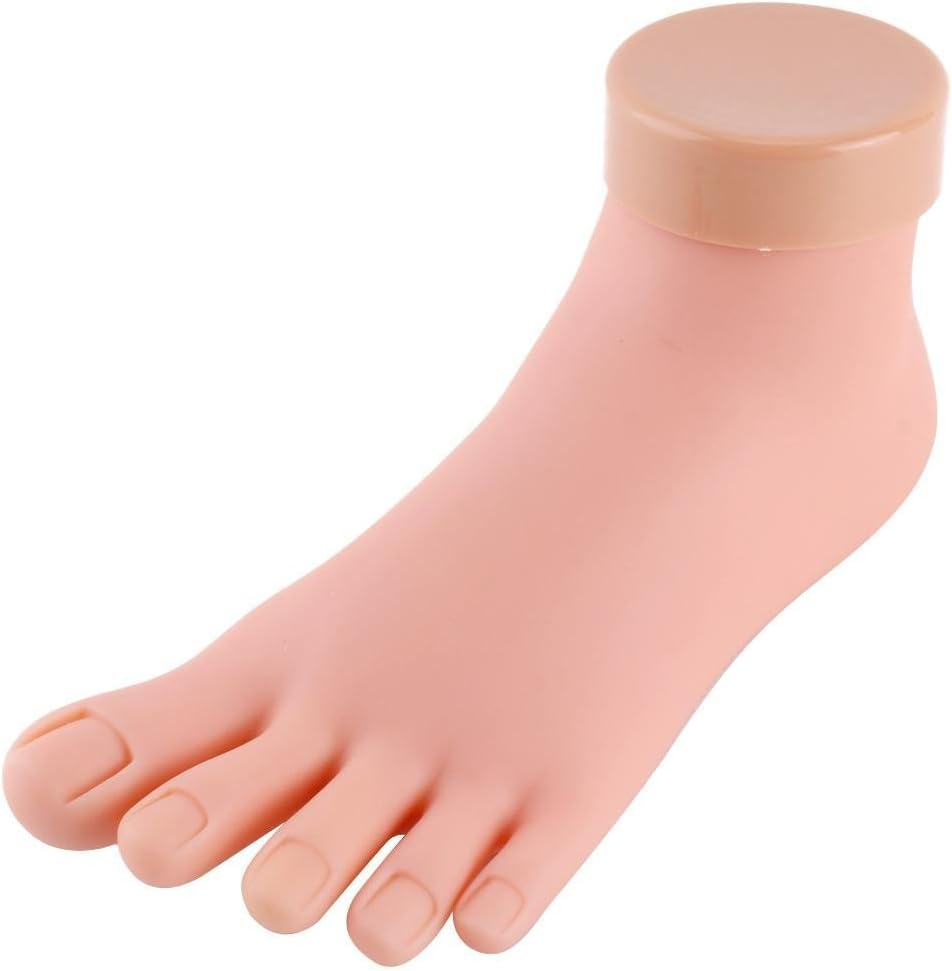 Venuse&reg; Practice Fake Foot Model Flexible Movable Soft Silicone Prosthetic Manicure Tool for Nail Art Train
