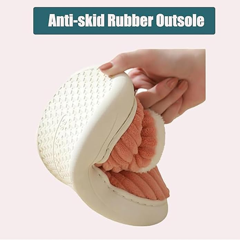 Pluffi the Cozy & Stylish Slipper,Pluffi Slipper Booties,Unisex Winter Cozy Fashion Slippers,Plush Warm Home Slippers (7.5-8 Women/6.5-7 Men,Gray) image number 2