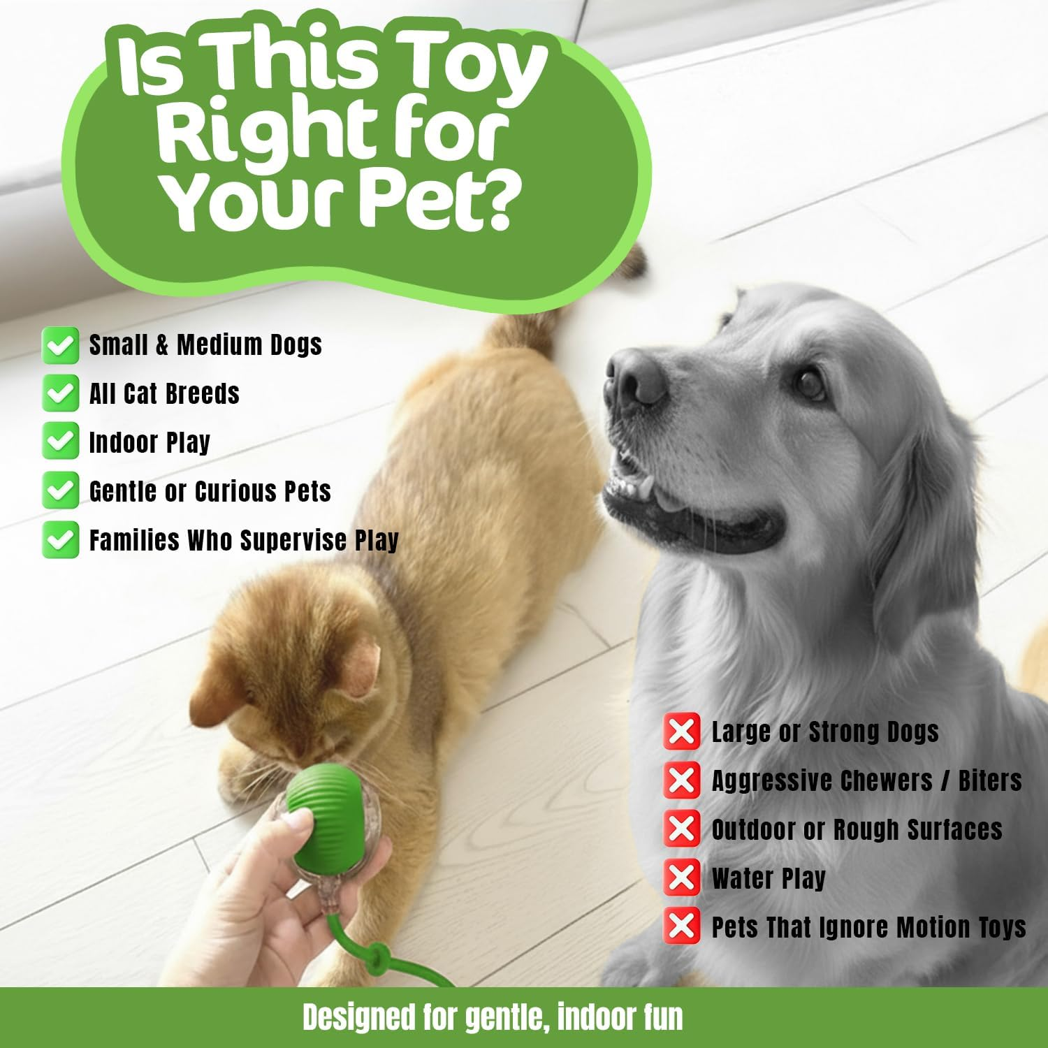 Interactive Cat Toy Ball, Active Smart Rolling Balls for Cat, Electric Toy Balls for Indoor Cats image number 3