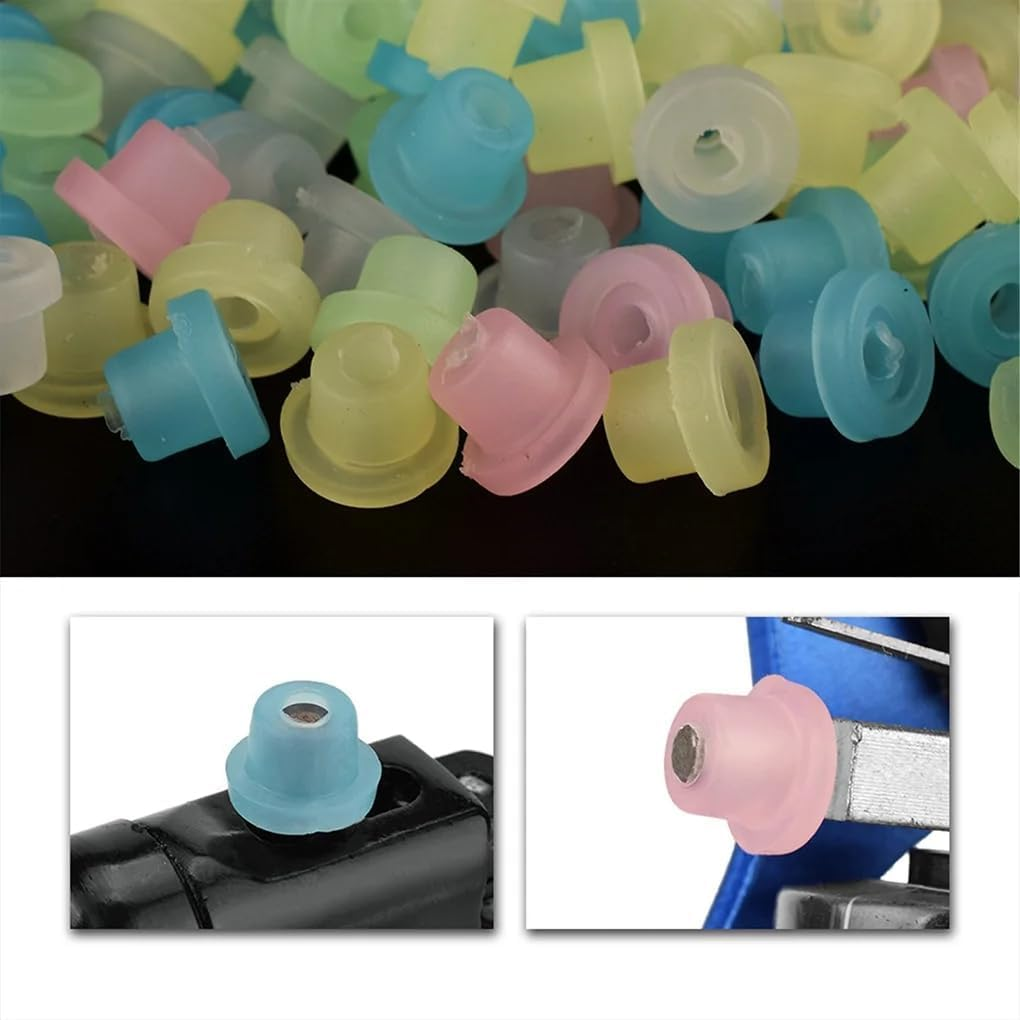 100 Pcs Colour Tattoo Machine Needle Grommet, Soft Tattoo Rubber Nipple Tattoo Supplies Tattoo Machine Parts Piercing Supplies image number 2