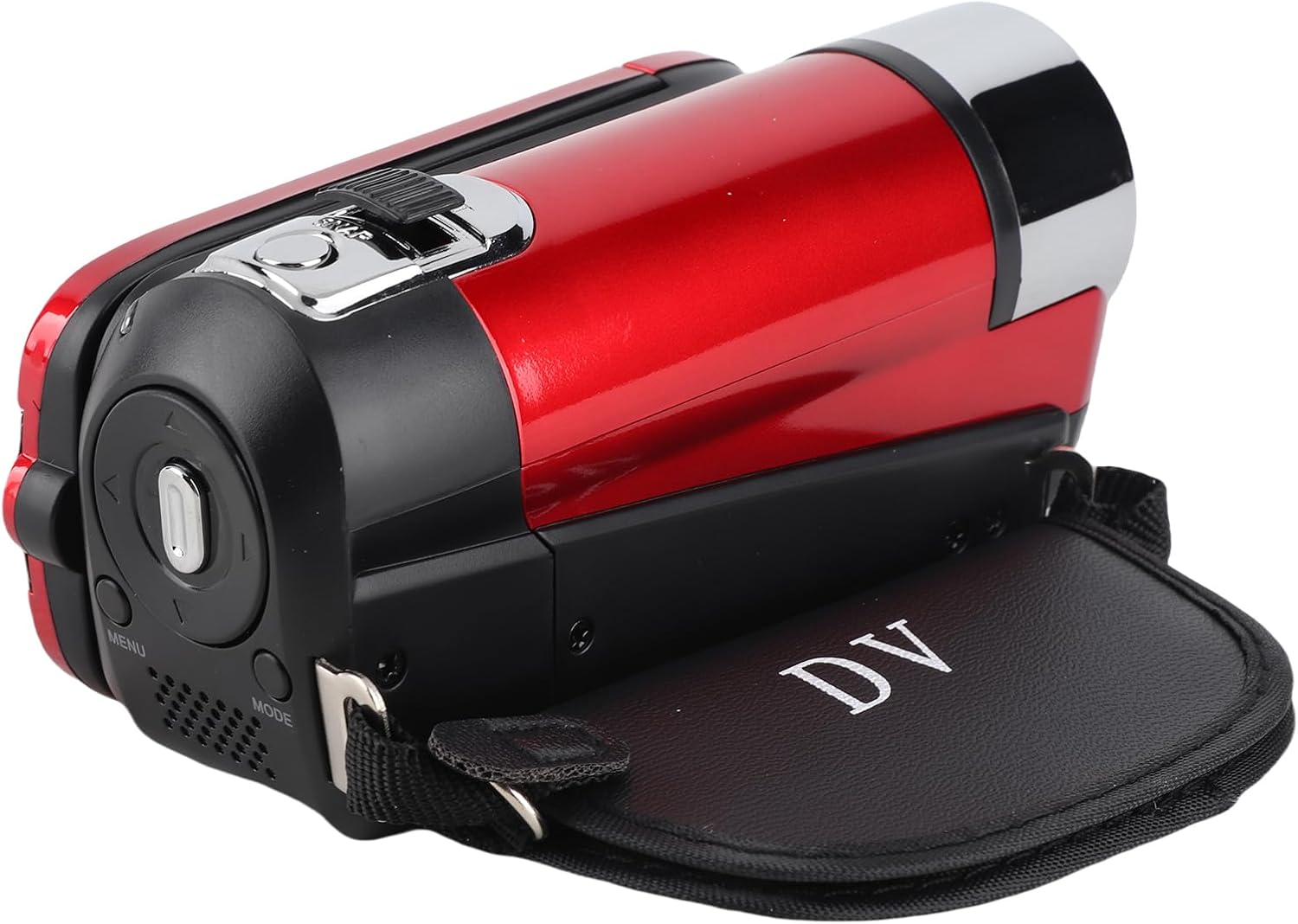 Video Camera Camcorder, 16MP 1080P Digital Camera with 2.4 Inch Flip Screen, 16X Digital Zoom anti Shake Vlogging Camera Recorder, Fill Light, Loop Recording Camera (Red) - Red image number 3