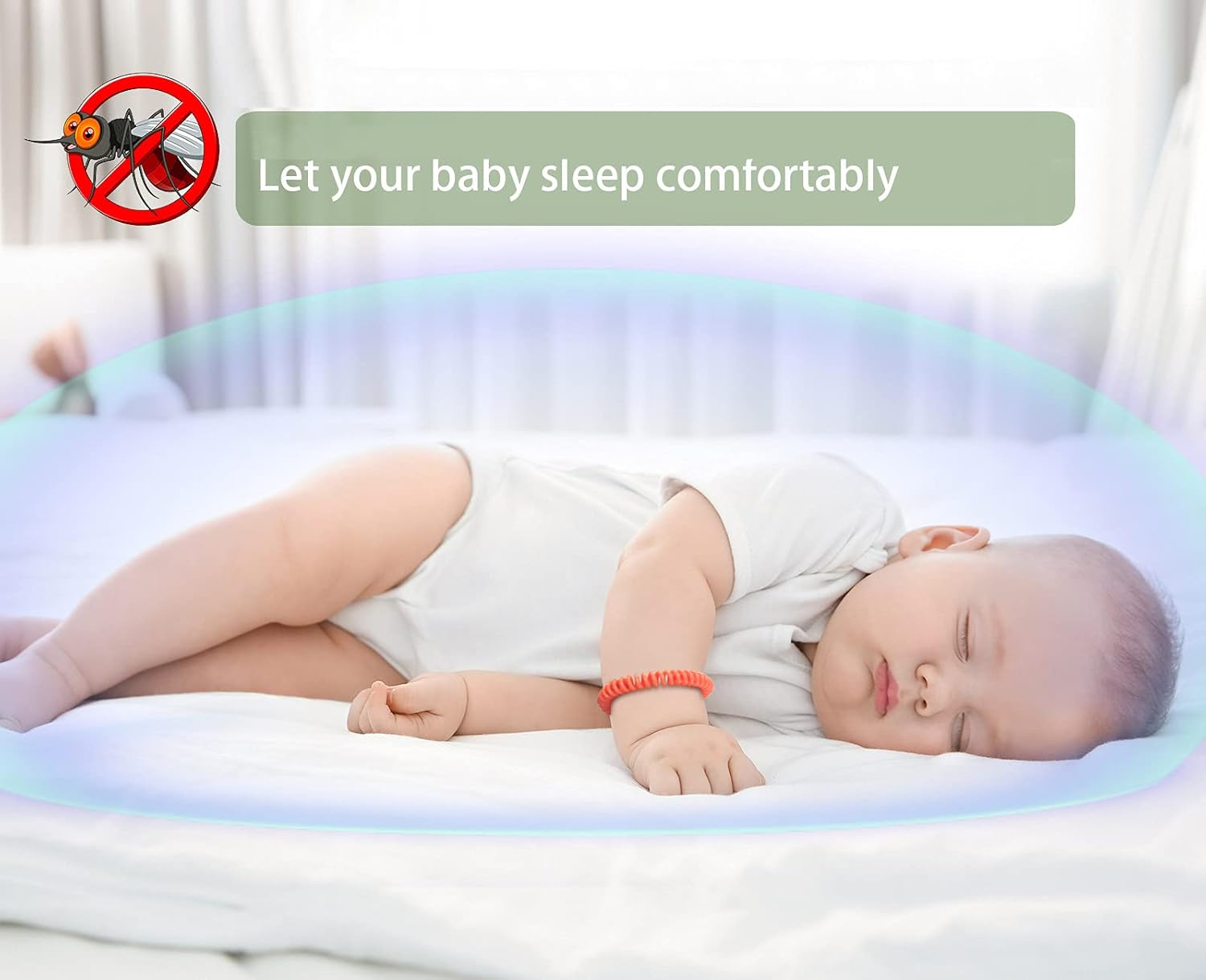 20 Pack Mosquito Bracelets, Deet-Free Waterproof Mosquito Bands, 20 Individually Packed Bands 1 image number 2