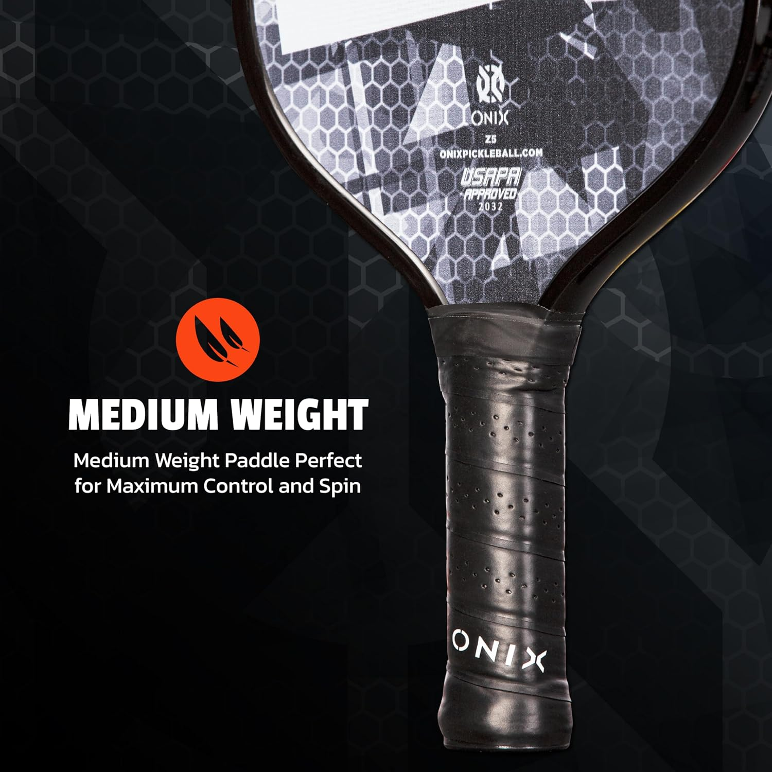 Onix Graphite Z5 Graphite Carbon Fiber Pickleball Paddles with Cushion Comfort Pickleball Paddle Grip - USA Pickleball Approved image number 4
