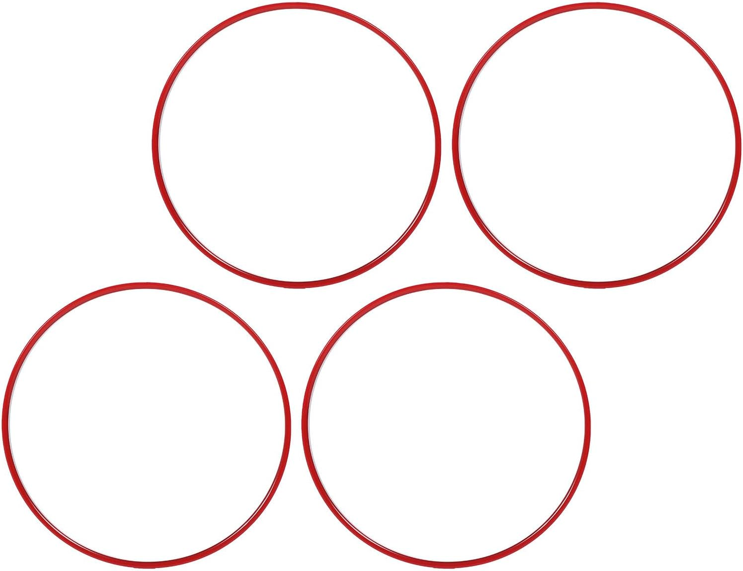 Jiawu 4Pcs Wheel Rim Protector, Wheel Rim Protectors Guard Strip for 18 Inch Hub, Car Wheel Hub Rim Protector Ring, Universal Tire Trim, Easy to Install (Red) image number 5