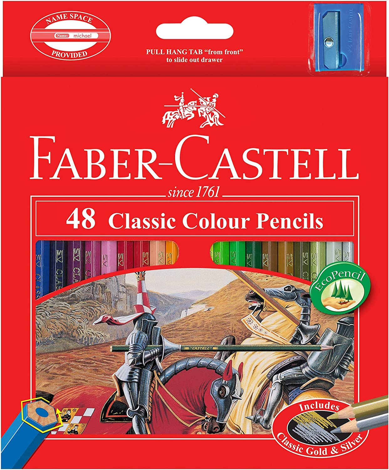 Faber-Castell Vibrant Classic Color Pencils, Assorted &ndash; Pack of 48, (16-115858) image number 4