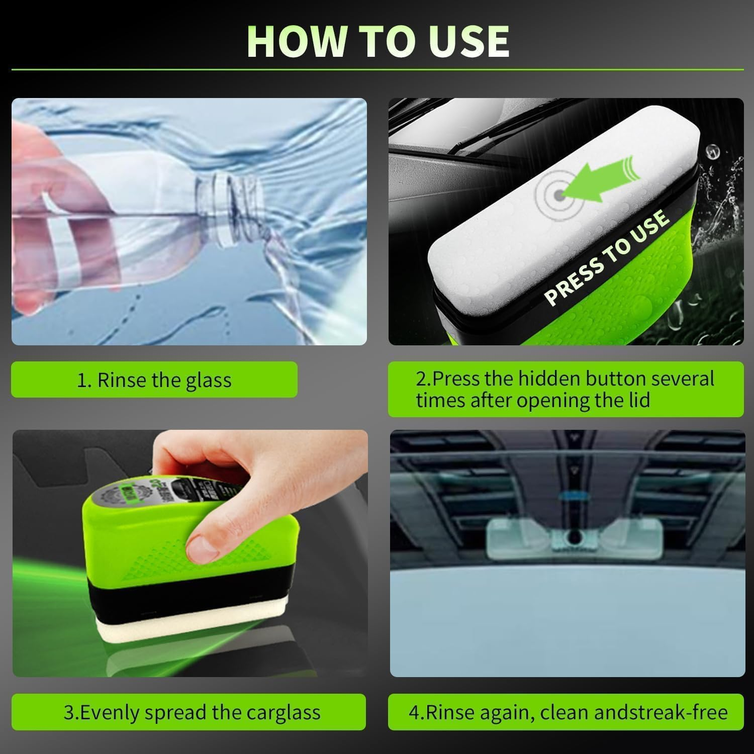 Car Oil Film Cleaning Brush, Automotive Interior Detailing Tool, Glass Cleaner image number 4