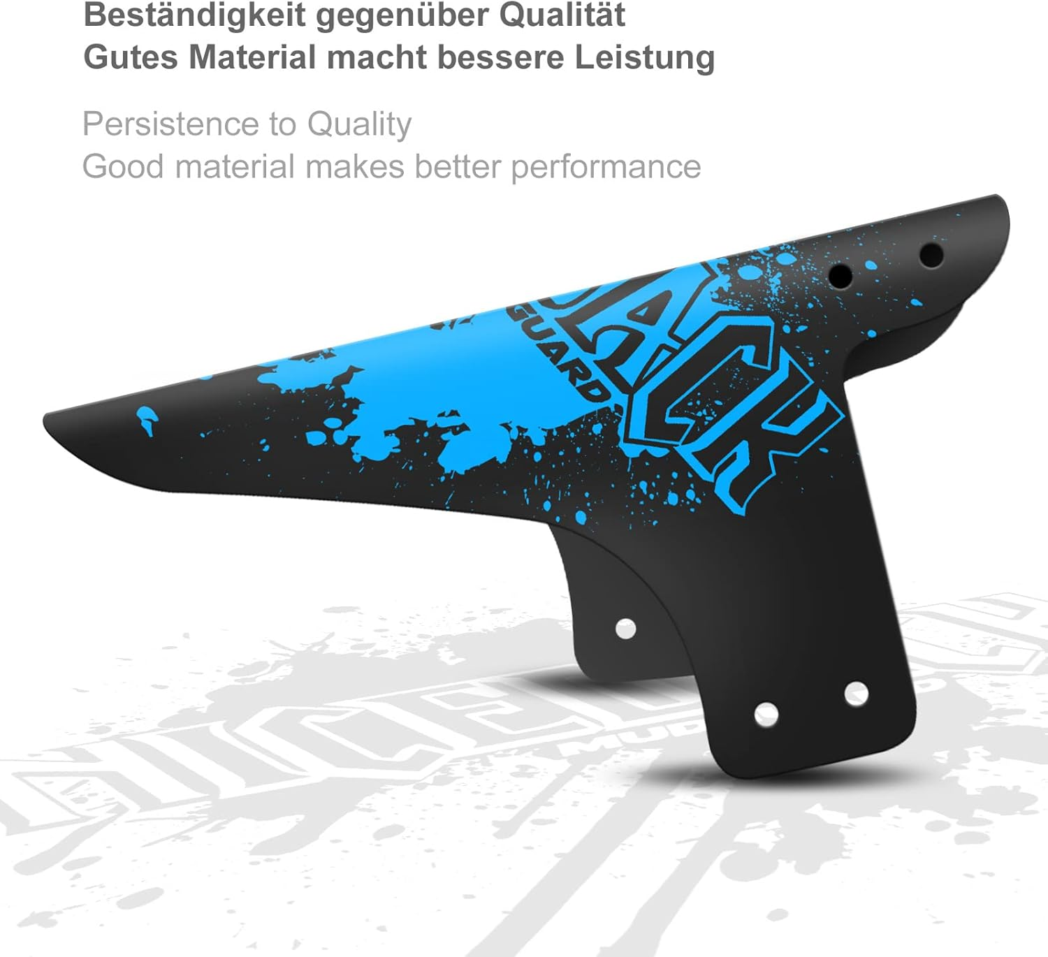 NICEDACK Bike Fender, 2PCS MTB Mud Guard Front and Rear Compatible Bicycle Mud Guard Set Downhill Mountain Bike Mudguard Fits 650B 20" 26" 27.5" 29 Inch and Fat Bicycle (Blue) - Grey image number 2