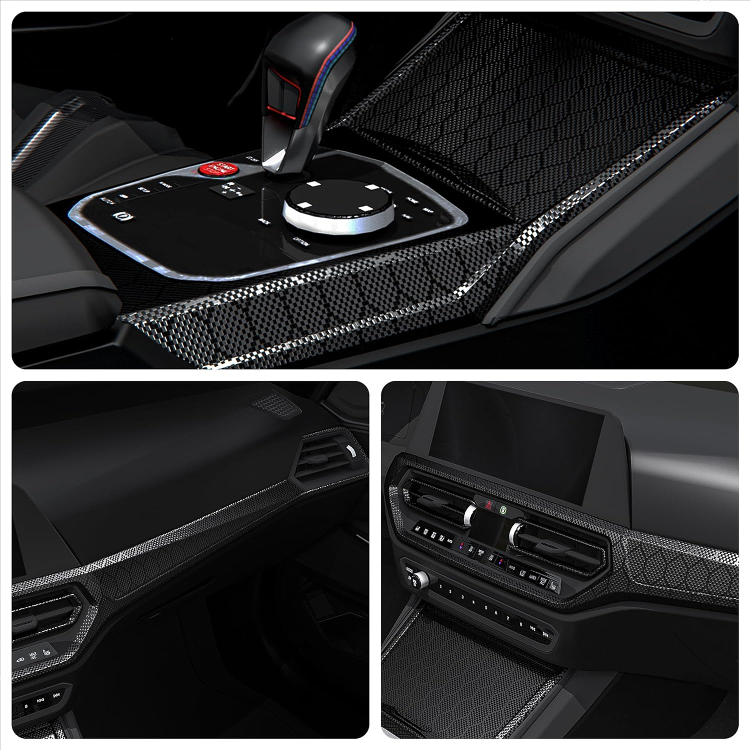 Lypumso Matte Black Honeycomb Carbon Fiber Vinyl Wraps for Almost Cars and Motorcycles Exterior Interior, Premium Cast Vinyl Film Self-Adhesive Car Wrap Stickers DIY Paint Replacement 1Ft X 5Ft image number 5