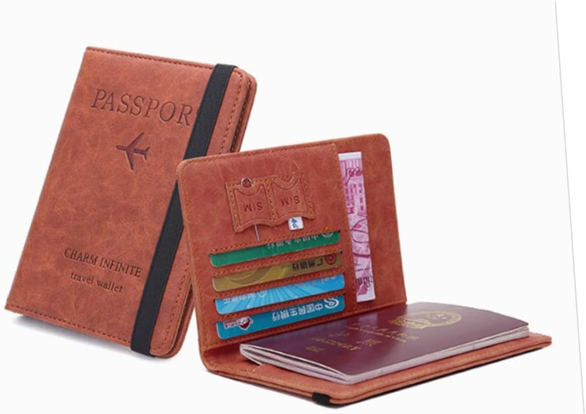 BUTIFULSIC Leather RFID Passport Wallet Women'S Handbag Rfid-Blocking Case Multi-Purpose Storage Bag Id Holder Credit Card Pocket for Friends image number 1