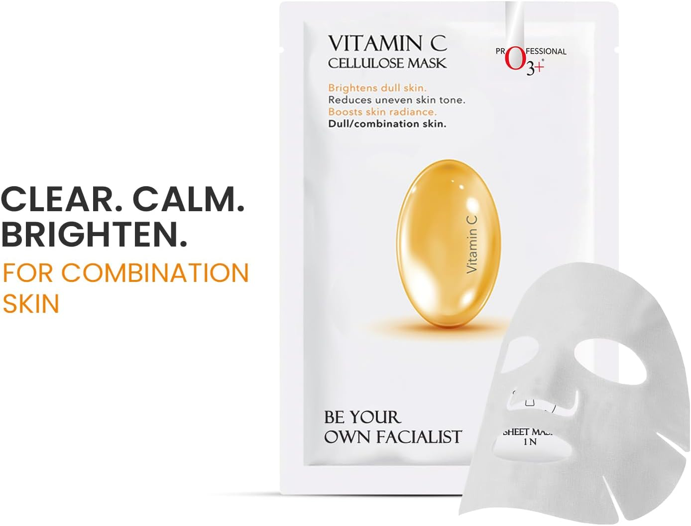 O3+ Facialist Vitamin C Cellulose Sheet Mask for Pigmentation and Uneven Skin (30G) image number 5