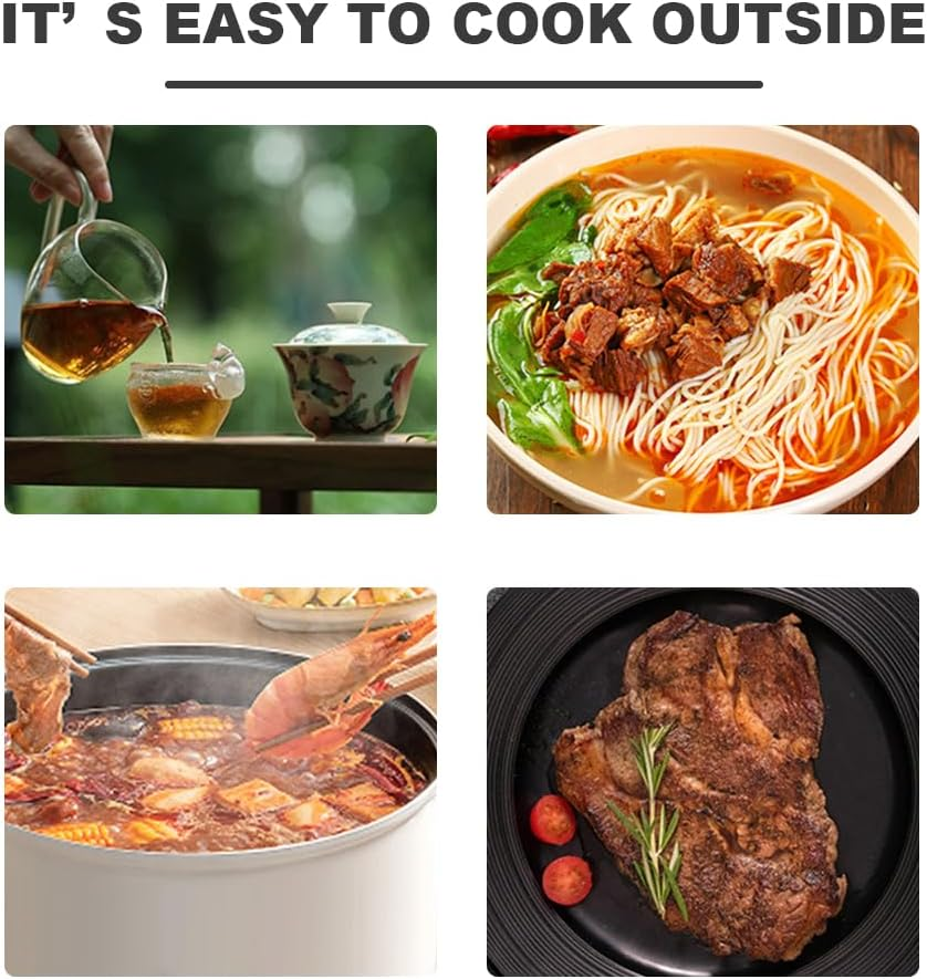 HPAMR Camping Cookware Set, Portable Camping Pot Set Teapot, Outdoor Teapot Set with Accessories Camping Cookware Mess Kit for Hiking, Camping, Backpacking, Outdoor Cooking and Picnic