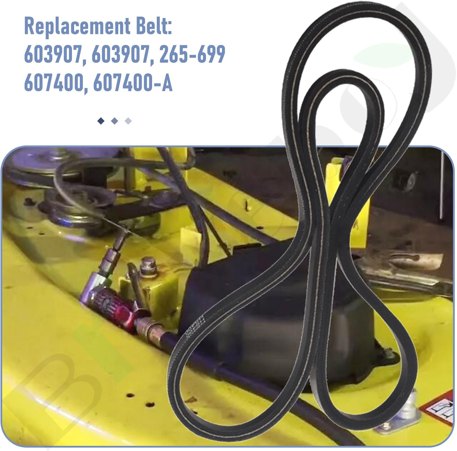 Lawn Mower 607400 Drive Belt (1/2" X 50 3/4") Compatible with Hu-Stler Ra-Ptor, Ra-Ptor Limited, Raptor SD, SDX 607400 Hustler Drive Belt Replaces 603907 607400-A 54 938548, 60 938555 image number 2