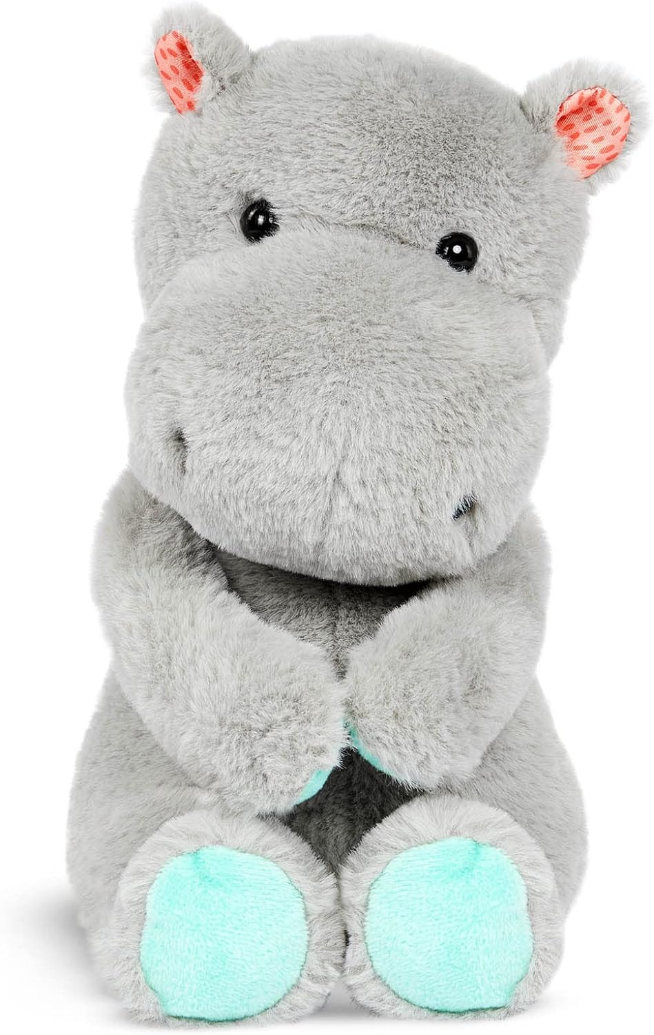 B. Softies &ndash; Plush Hippo &ndash; Stuffed Animal &ndash; Soft & Gray Hippopotamus Toy &ndash; Washable Toys for Baby, Toddler, Kids &ndash; 0 Months + &ndash; Happyhues - Gerry Grey (Dark Gray) image number 2