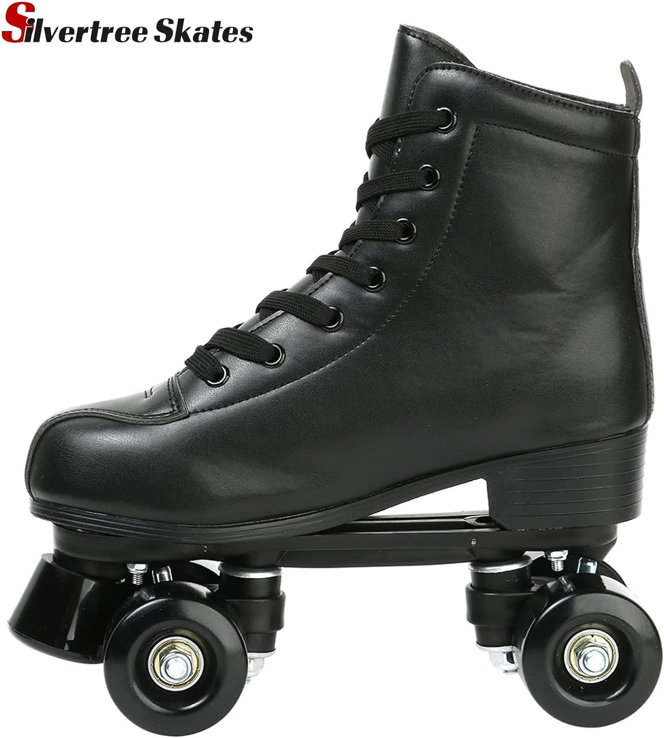Roller Skates PU Leather High-Top Roller Skates Four-Wheel Roller Skates Shiny Roller Skates with Carry Bag for Girls and Boys image number 6