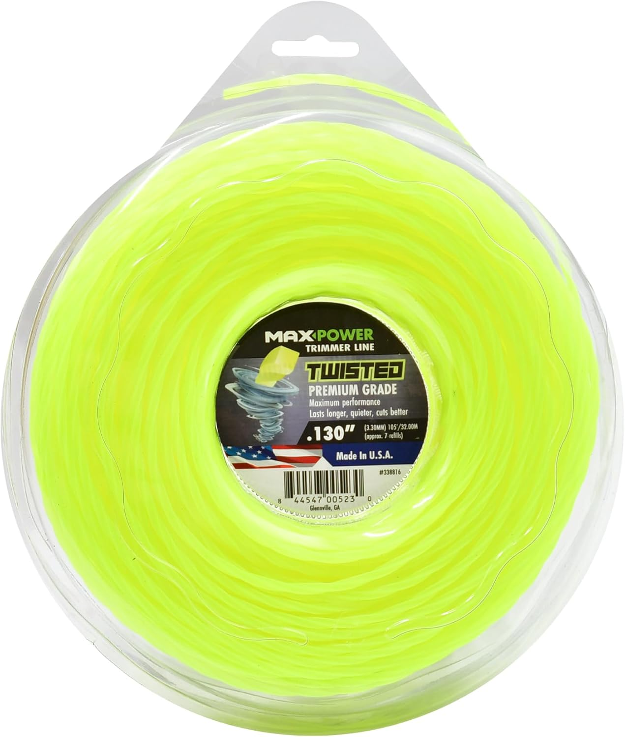 Maxpower 338816 Premium Twisted Trimmer Line .130-Inch Twisted Trimmer Line 105-Foot Length image number 3