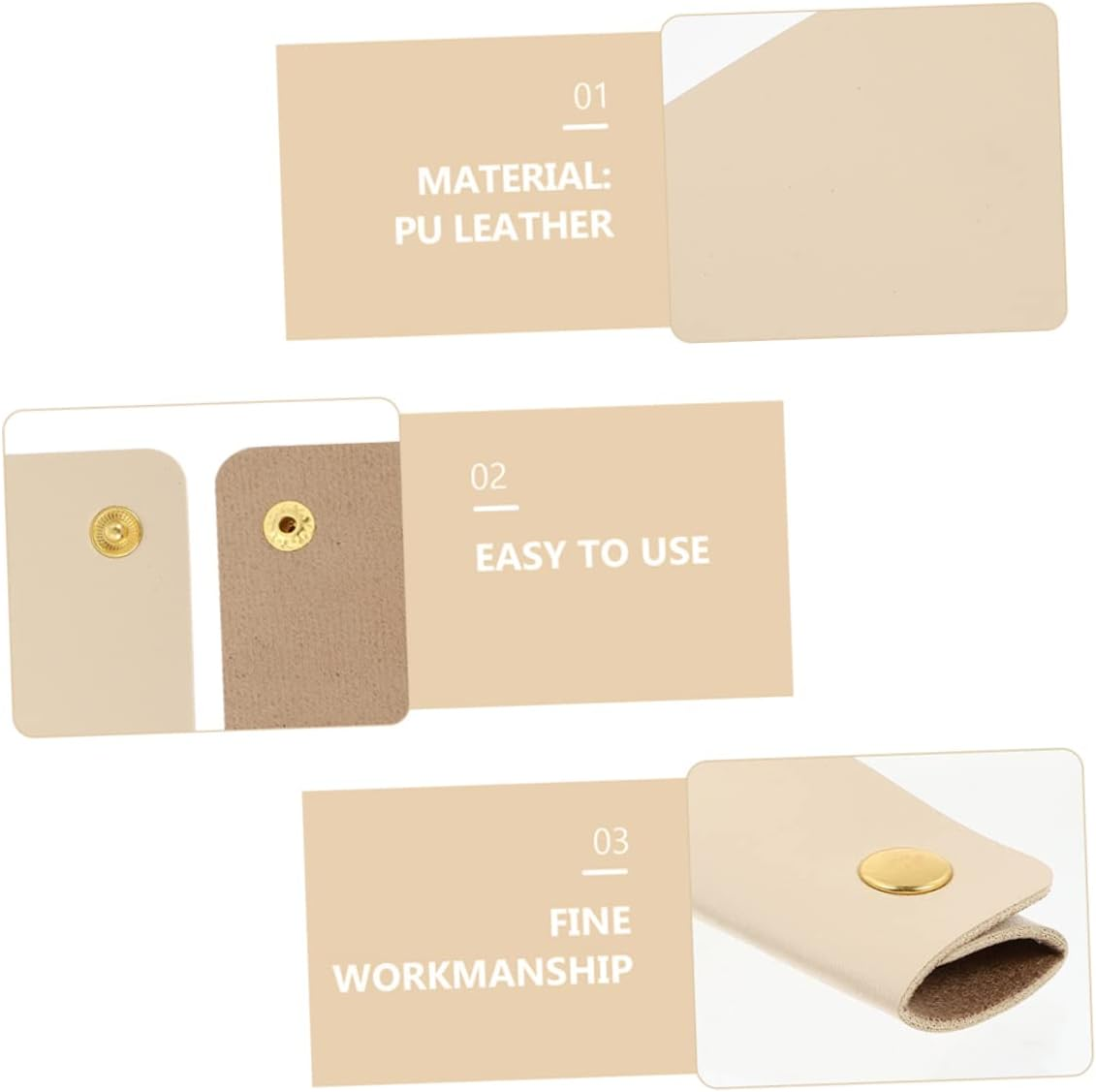 KONTONTY 2Pcs Wallet Handle Protective Covers Strangle Pu Covers for Luggage Handle Tote Bag Protector for Travel and Daily Use image number 4