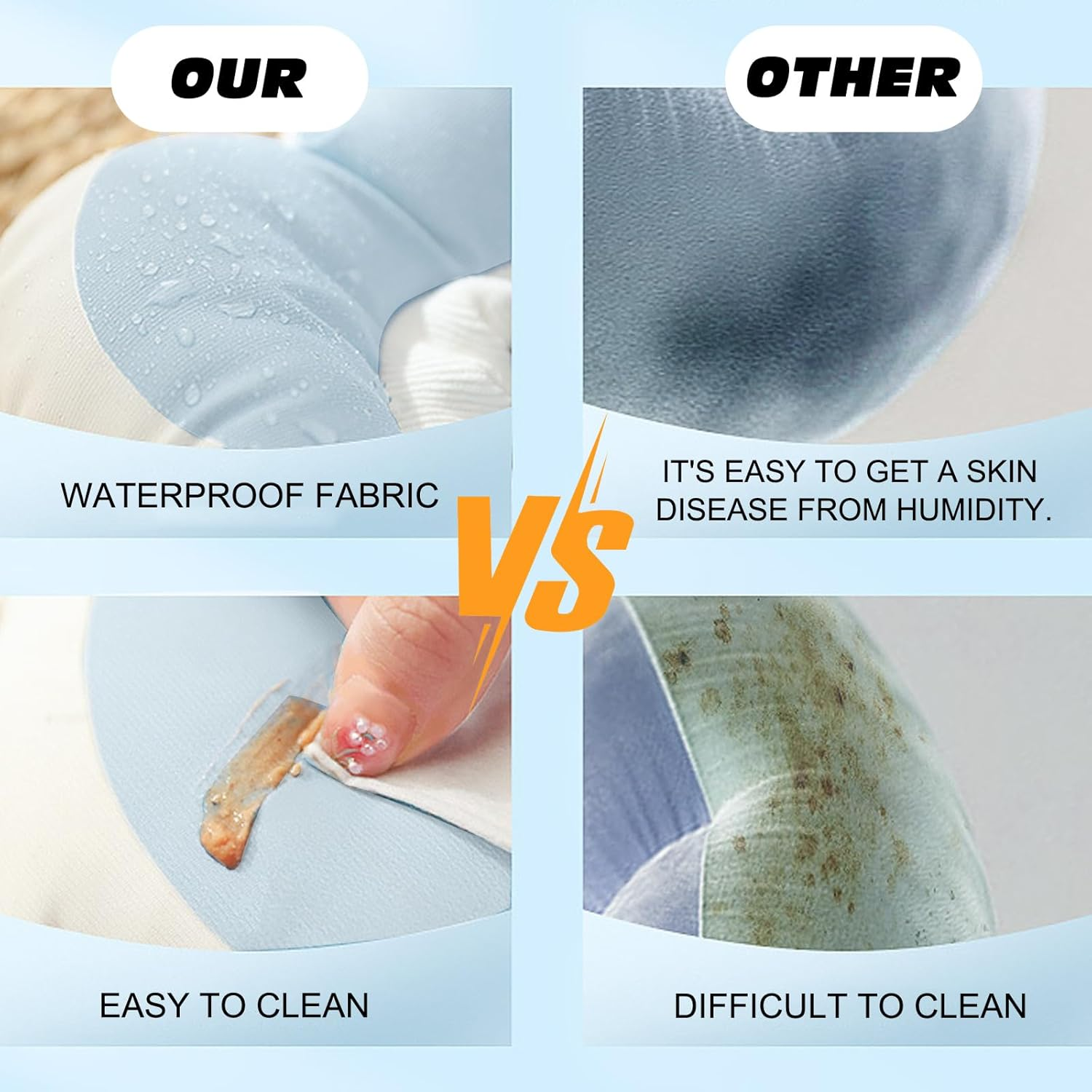 BSITSSS Cat Collar, Adjustable Cat Collar, Soft Collar for Cats, Waterproof Cat Collar, Cotton Cat Collar, Protection against Licking and Scratching after Surgery (M|Blue) image number 4