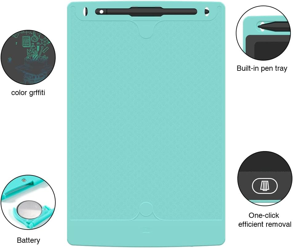 [2 Pack] 8.5 Inch Colourful LCD Writing Tablet, TIQUS Digital Ewriter with Erase Lock Switch, Electronic Graphics Drawing Board, Portable Handwriting Doodle Pad for Office Home Learning Light Blue image number 3
