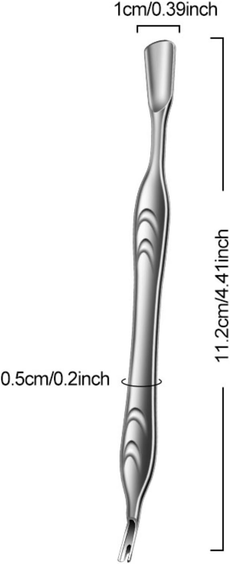 Suytvenxau Cuticle Pusher and Fork Tool 2 in 1 Nail Trimmer Stainless Steel Remover Cutter for Manicure Pedicure Nail Care image number 3