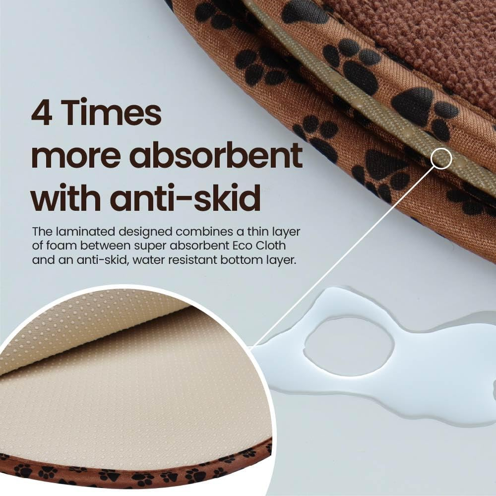 White Magic Pet Bowl Mat &ndash; Non-Slip, Hygienic, Spill & Splash Protection, Easy to Clean, Durable & Scratch-Resistant, Ideal for Small & Large Bowls &ndash; XL (67X41 Cm), Dishwasher Safe image number 6