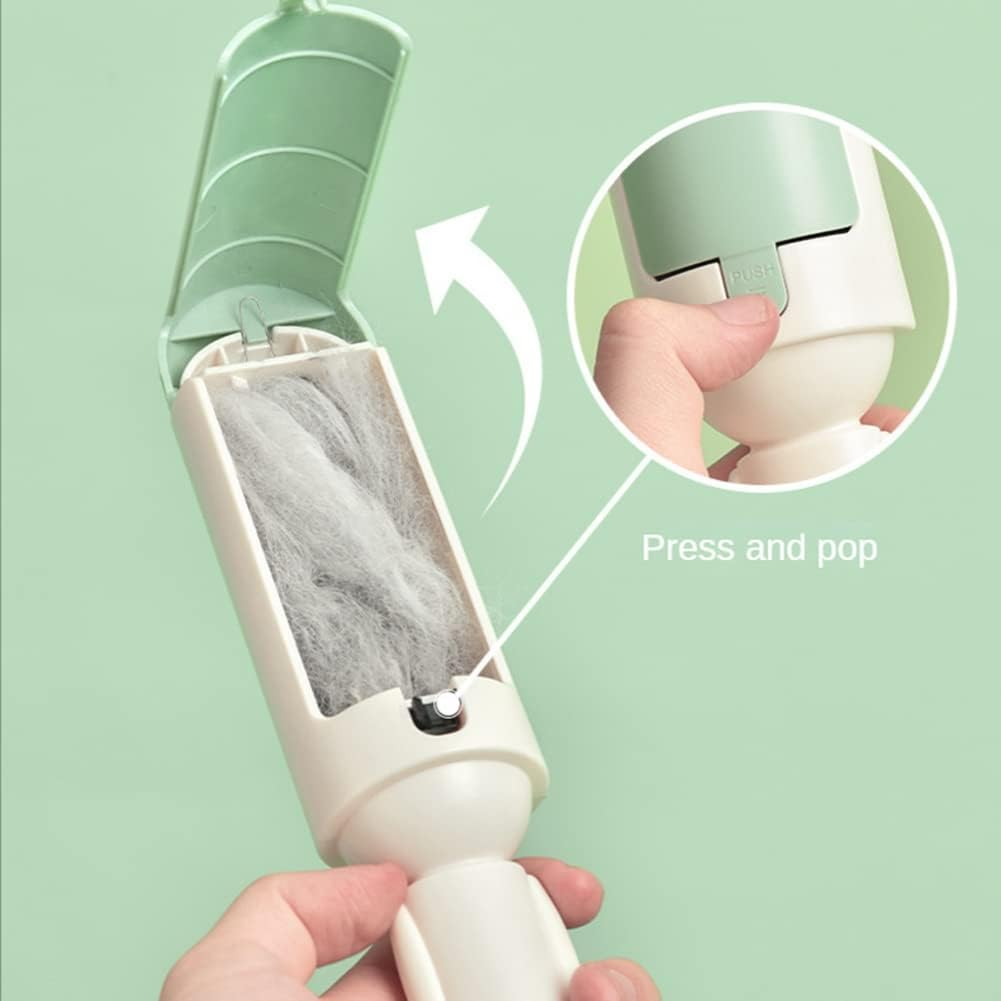 VENEKA Multi-Purpose Double-Sided Brusher Pet Hair Removal Roller Dog Hair Removal Brush Adhesive for Pets Green image number 1