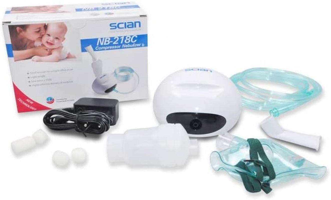 Portable Tabletop Compressor Nebuliser Nebulizer Machine for Adults and Kids Travel and Household Use, DC/AC Power Jet Nebuliser for Respiratory Problem image number 6