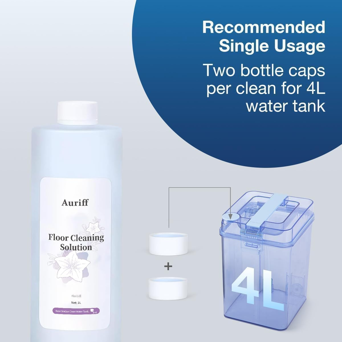 3 Pack 1L Multi-Surface Floor Cleaning Solution,Compatible with ECOVACS Deebot X11/N20/N30/X1/X2/X5/X8/X9/T10/T20/T30/T50/T80/T30C All Series Robot Vacuum Cleaner,Deep Clean for Hard Floors image number 2