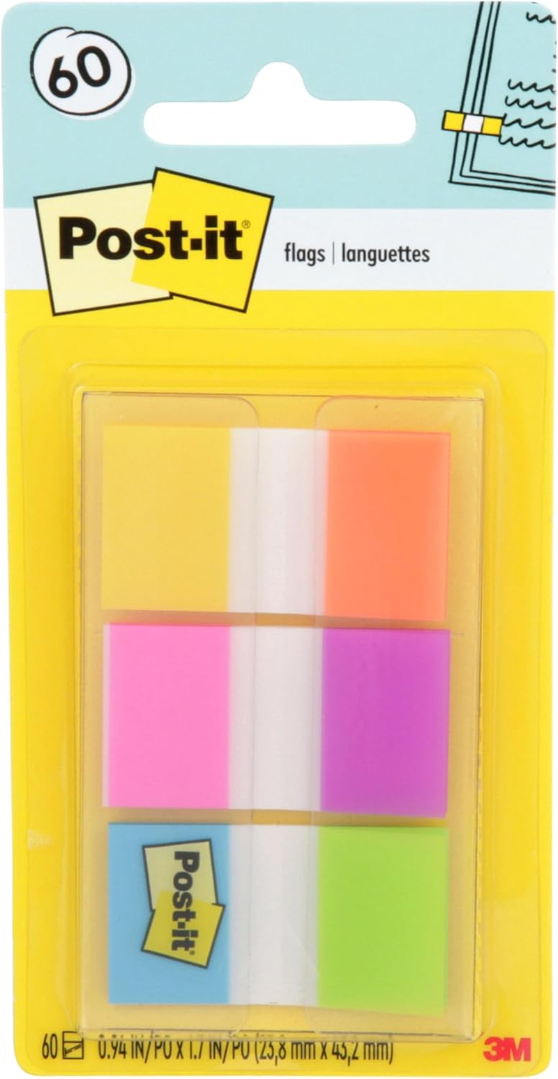 Post-It 680-EG-ALT Flags Bright Colours Alternating 25Mm (Pack of 60) Electric Glow Collection image number 6