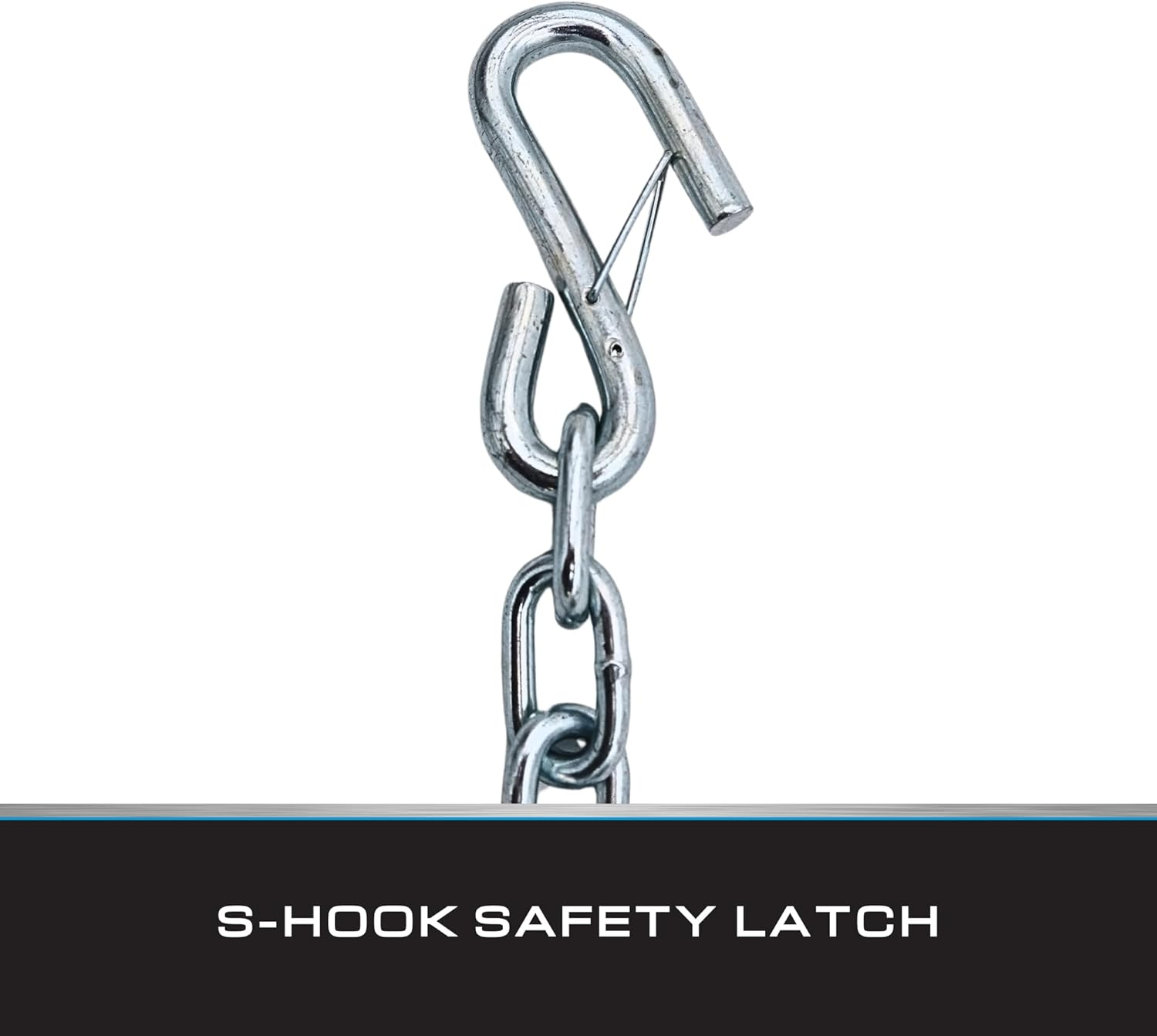 Tie down Trailer Safety Chains with Hooks - Boat Safety Kit - 15" Towing Chain image number 1