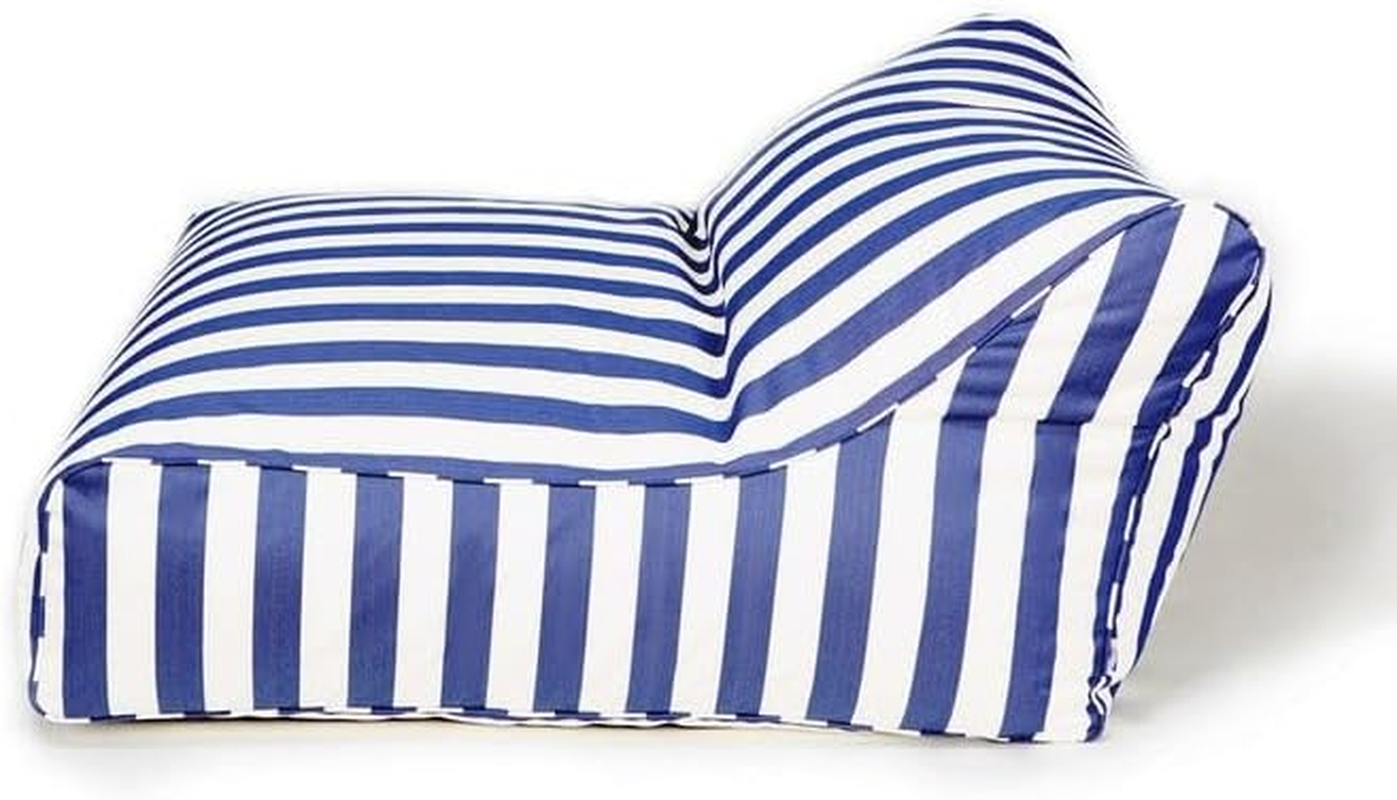Billy Fresh Hang Out Outdoor Beanbag, 120 Cm Length X 110 Cm Width X 70 Cm Height, Blue/White Stripe